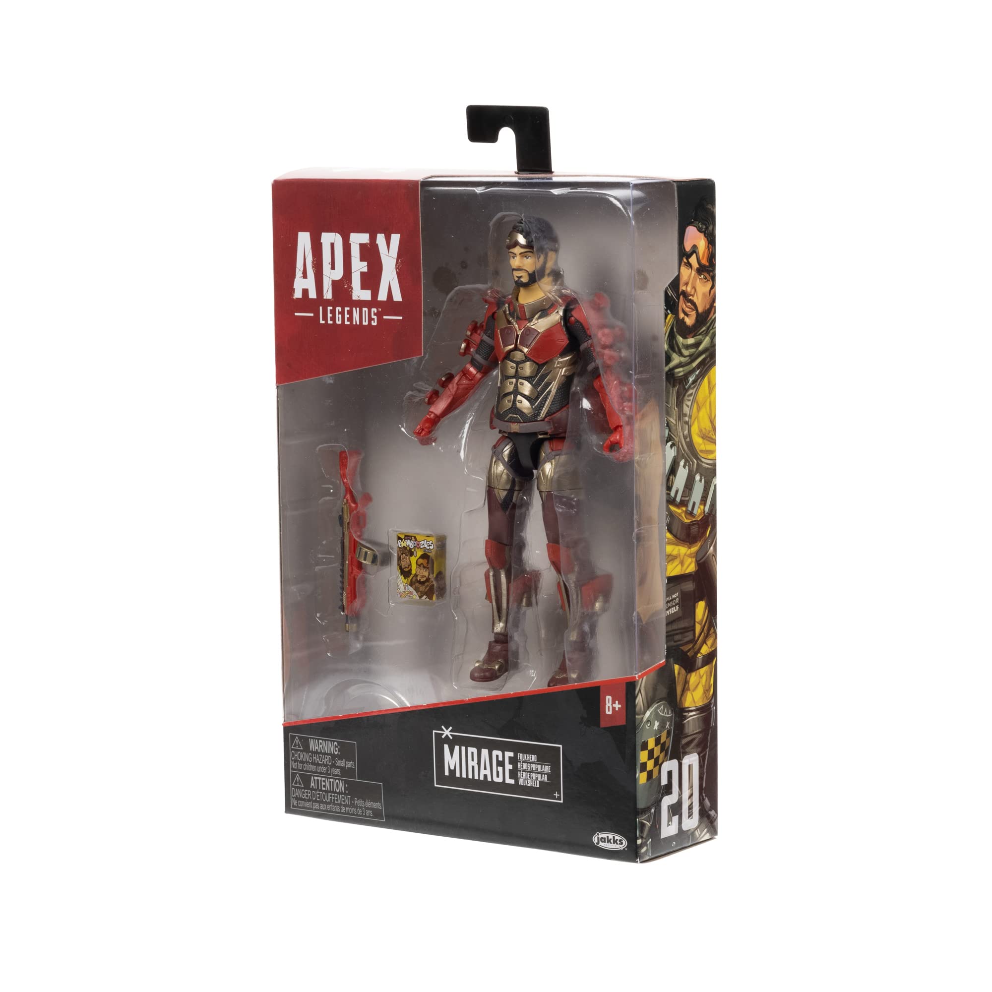 Apex Legends Mirage 6-Inch Collectible Action Figure (Legendary: Folk Hero) - Image 9
