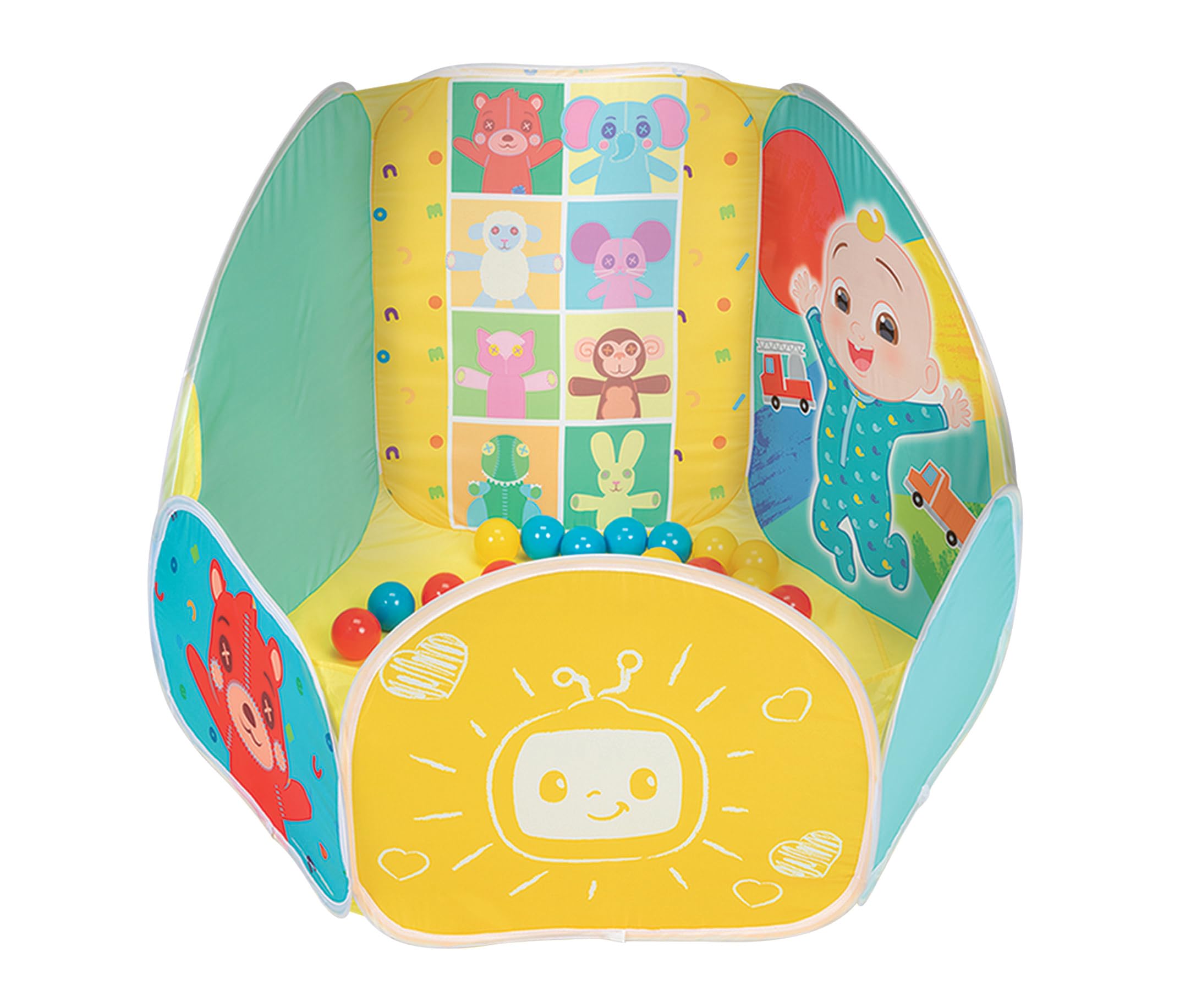 CoComelon Ball Pit with 15 Soft Flex Balls Pop and Play Arena for Baby Toddler Infant Boys & Girls [15 Balls Included] - Image 3