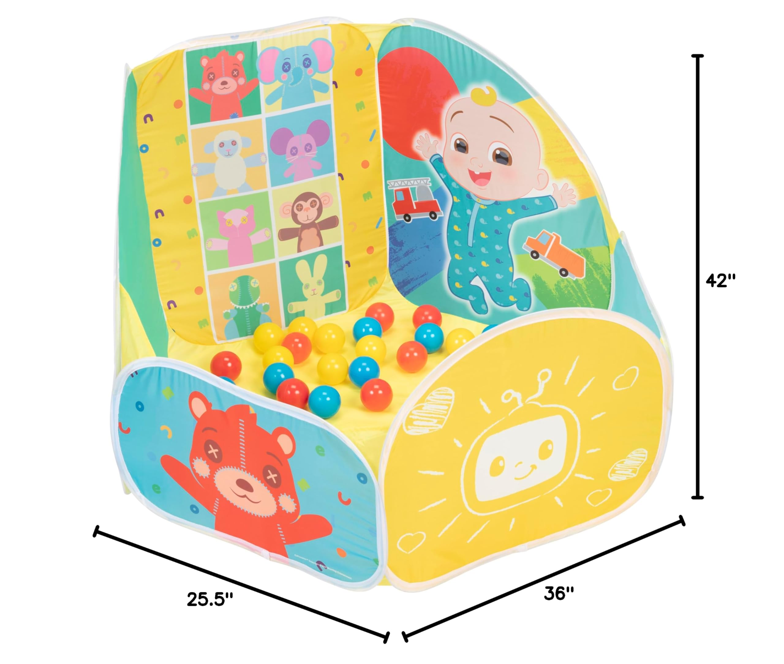 CoComelon Ball Pit with 15 Soft Flex Balls Pop and Play Arena for Baby Toddler Infant Boys & Girls [15 Balls Included] - Image 9