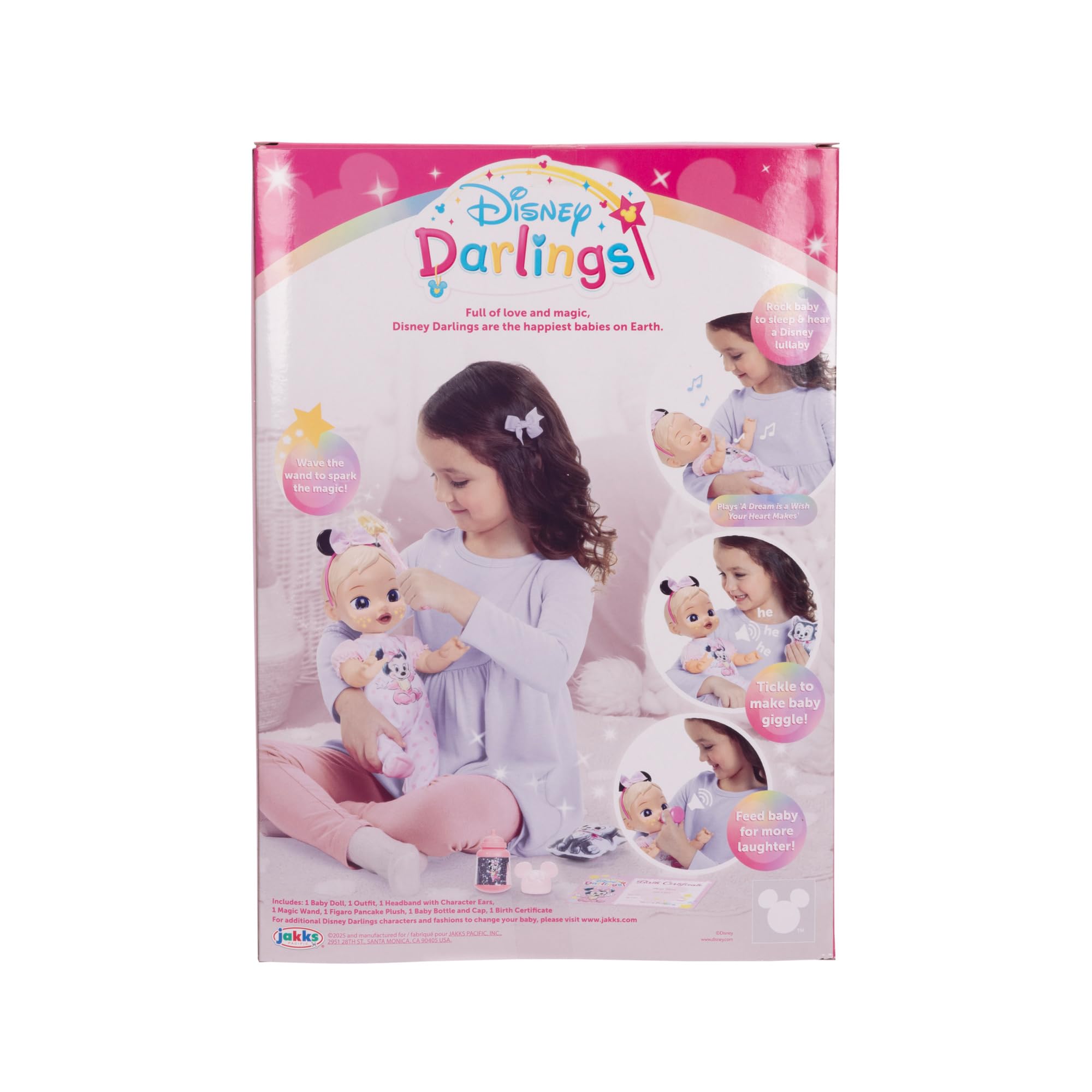 Disney Darlings 13-Inch Interactive Baby Doll – Magical Lights, Sounds, Music & Wand – Minnie-Inspired Nurturing Doll with Accessories – Multiple Skin Tones, Eye Colors – Ages 2 and Up - Image 7