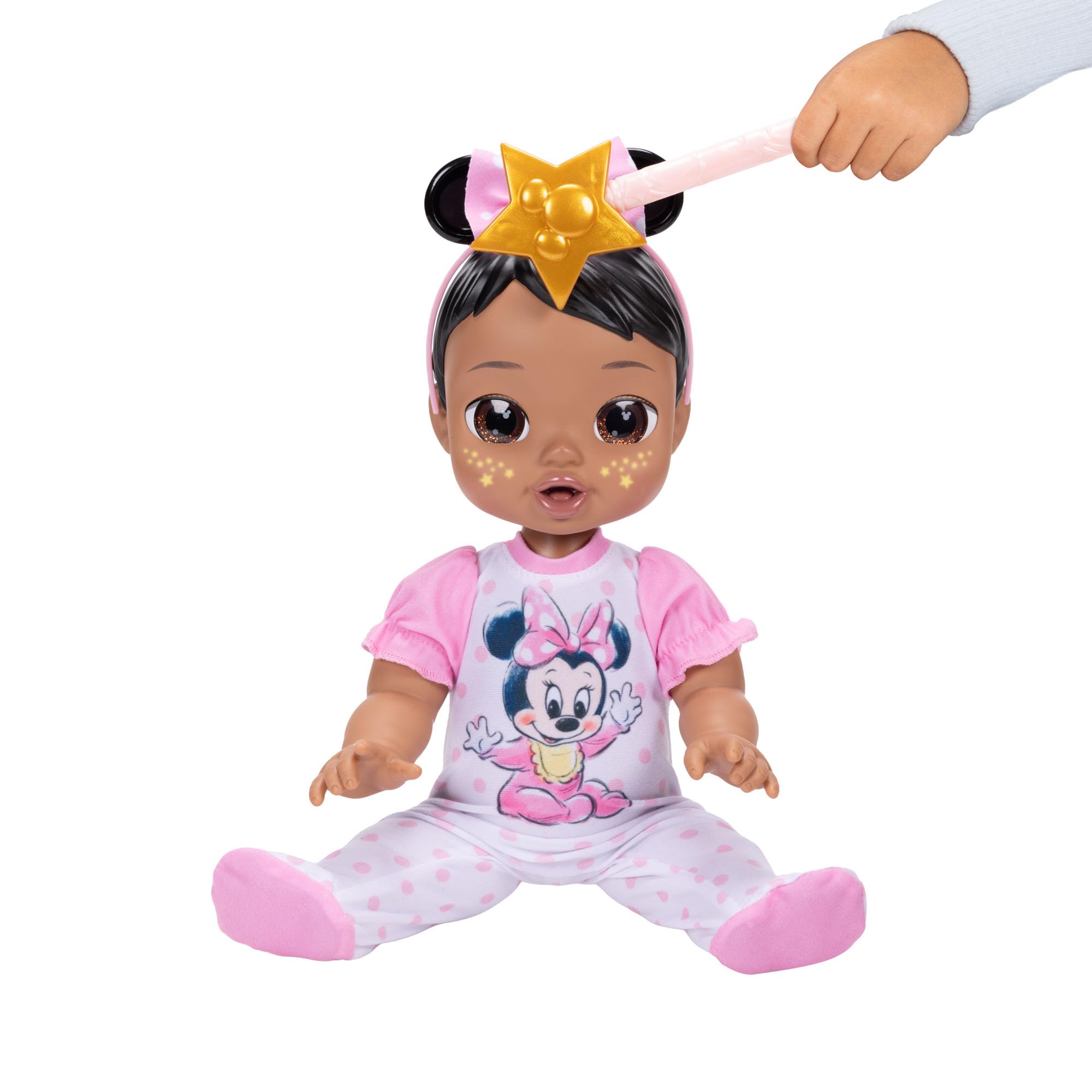 Disney Darlings 13-Inch Interactive Baby Doll – Magical Lights, Sounds, Music & Wand – Minnie-Inspired Nurturing Doll with Accessories – Multiple Skin Tones, Eye Colors – Ages 2 and Up - Image 5