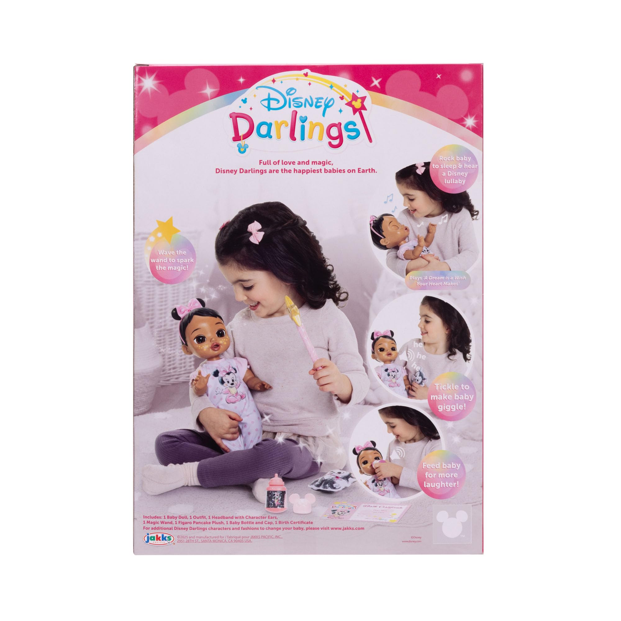 Disney Darlings 13-Inch Interactive Baby Doll – Magical Lights, Sounds, Music & Wand – Minnie-Inspired Nurturing Doll with Accessories – Multiple Skin Tones, Eye Colors – Ages 2 and Up - Image 7