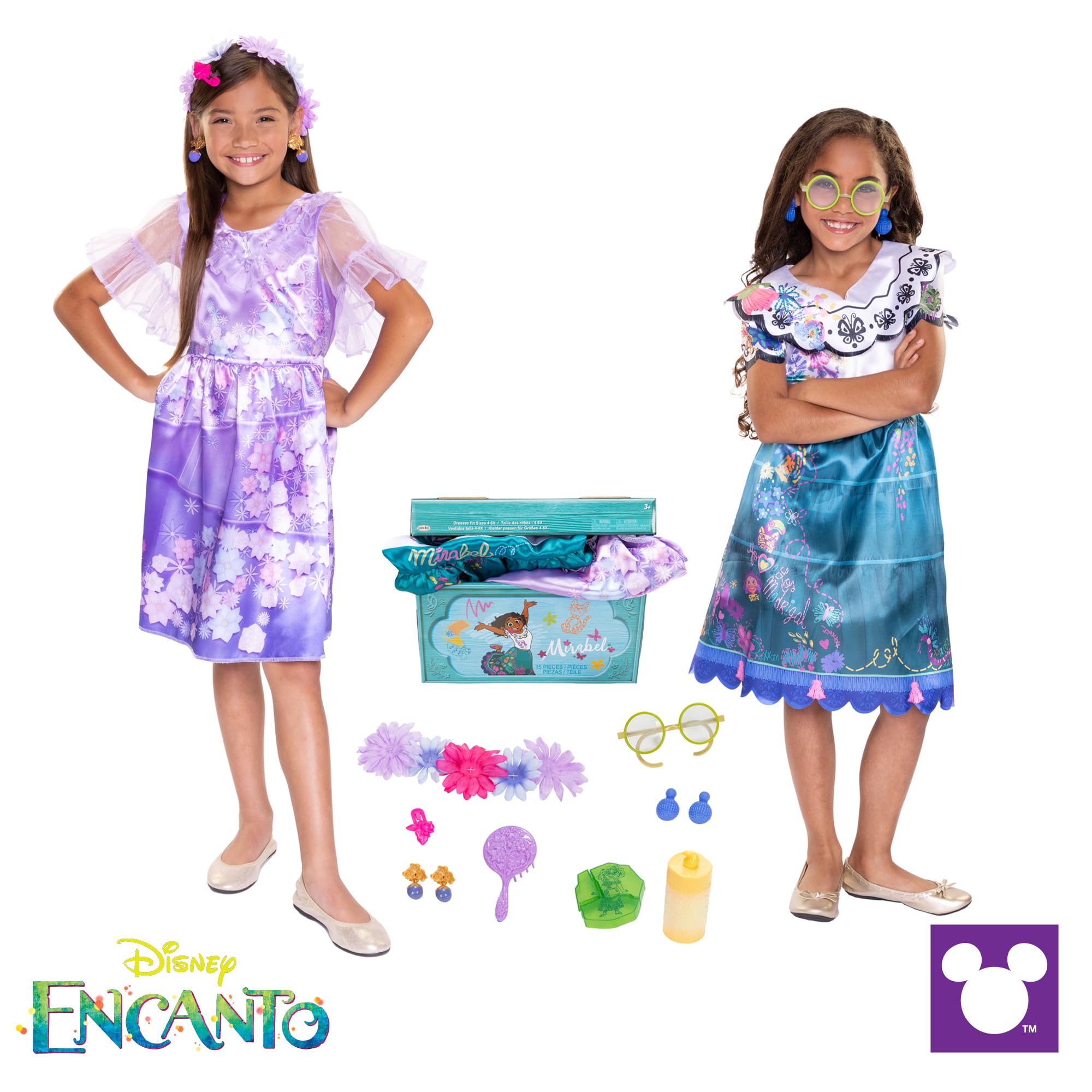 Disney Encanto Madrigal Sisters Dress Up Trunk, Mirabel & Isabela Fashion Dresses Fit Sizes 4-6x [Amazon Exclusive] - Image 7