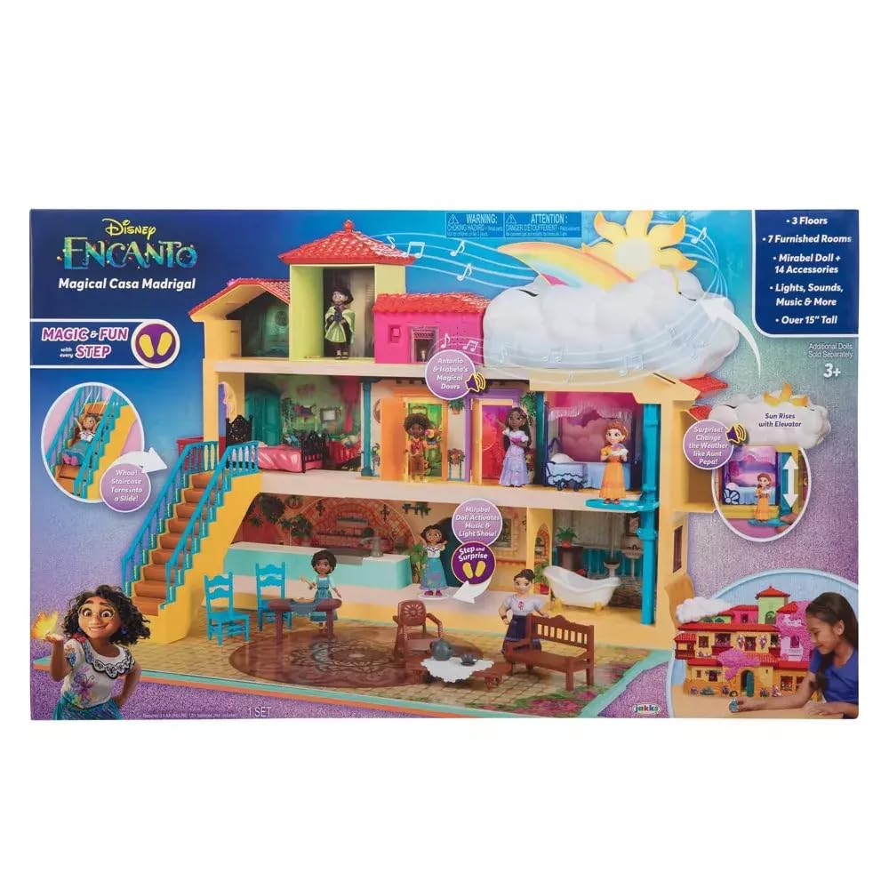 Disney Encanto Magical Madrigal House Playset with Mirabel Doll & 14 Accessories - Features Lights, Sounds & Music! - Image 3