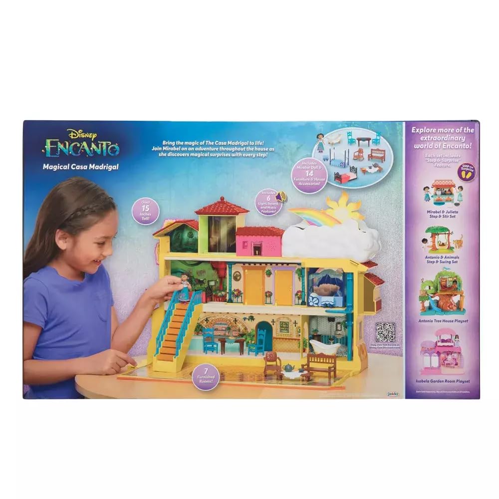 Disney Encanto Magical Madrigal House Playset with Mirabel Doll & 14 Accessories - Features Lights, Sounds & Music! - Image 8