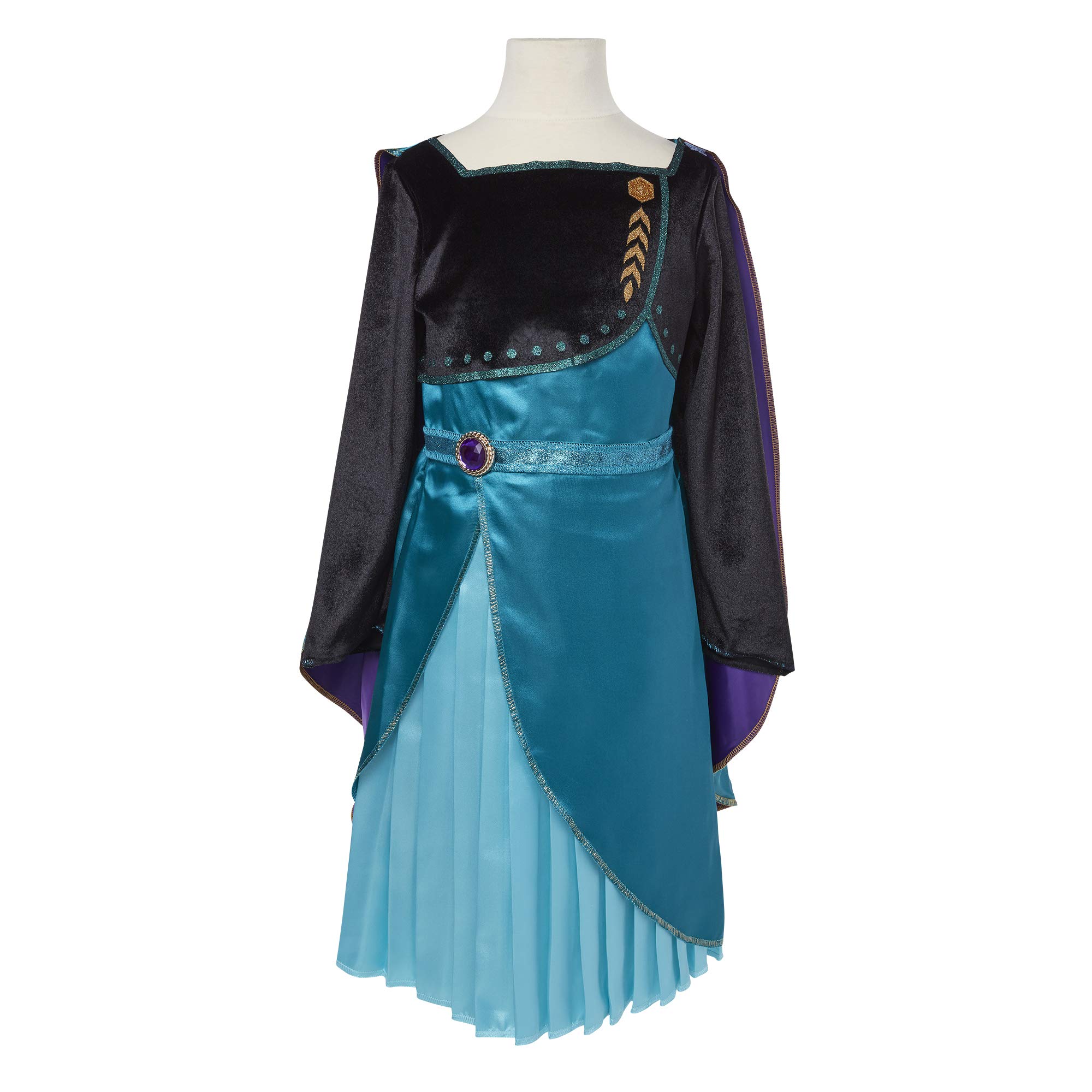 Disney Frozen 2 Queen Anna Dress - Outfit Fits Sizes 4-6X - Costume for Girls Ages 3+ - Image 3