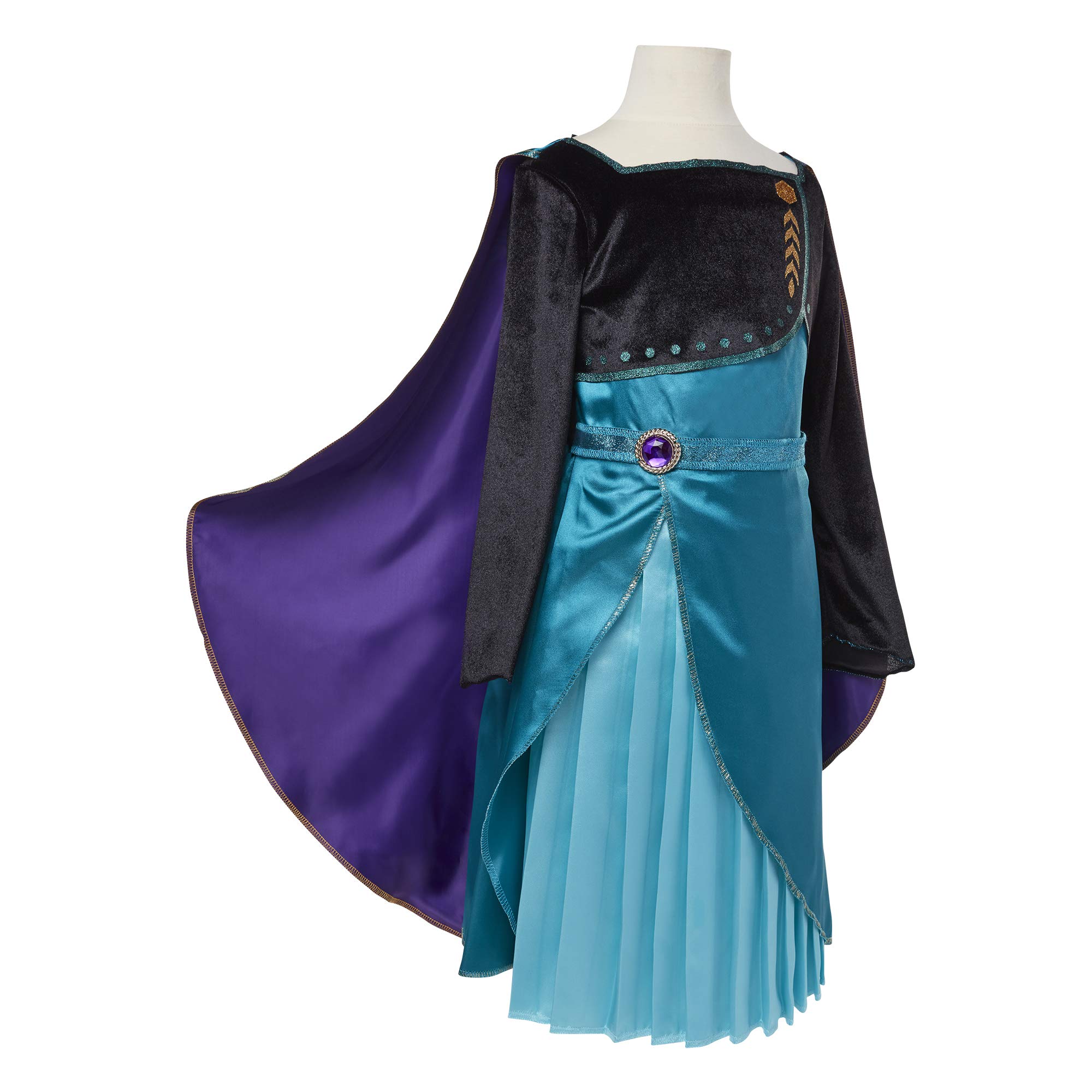 Disney Frozen 2 Queen Anna Dress - Outfit Fits Sizes 4-6X - Costume for Girls Ages 3+ - Image 4