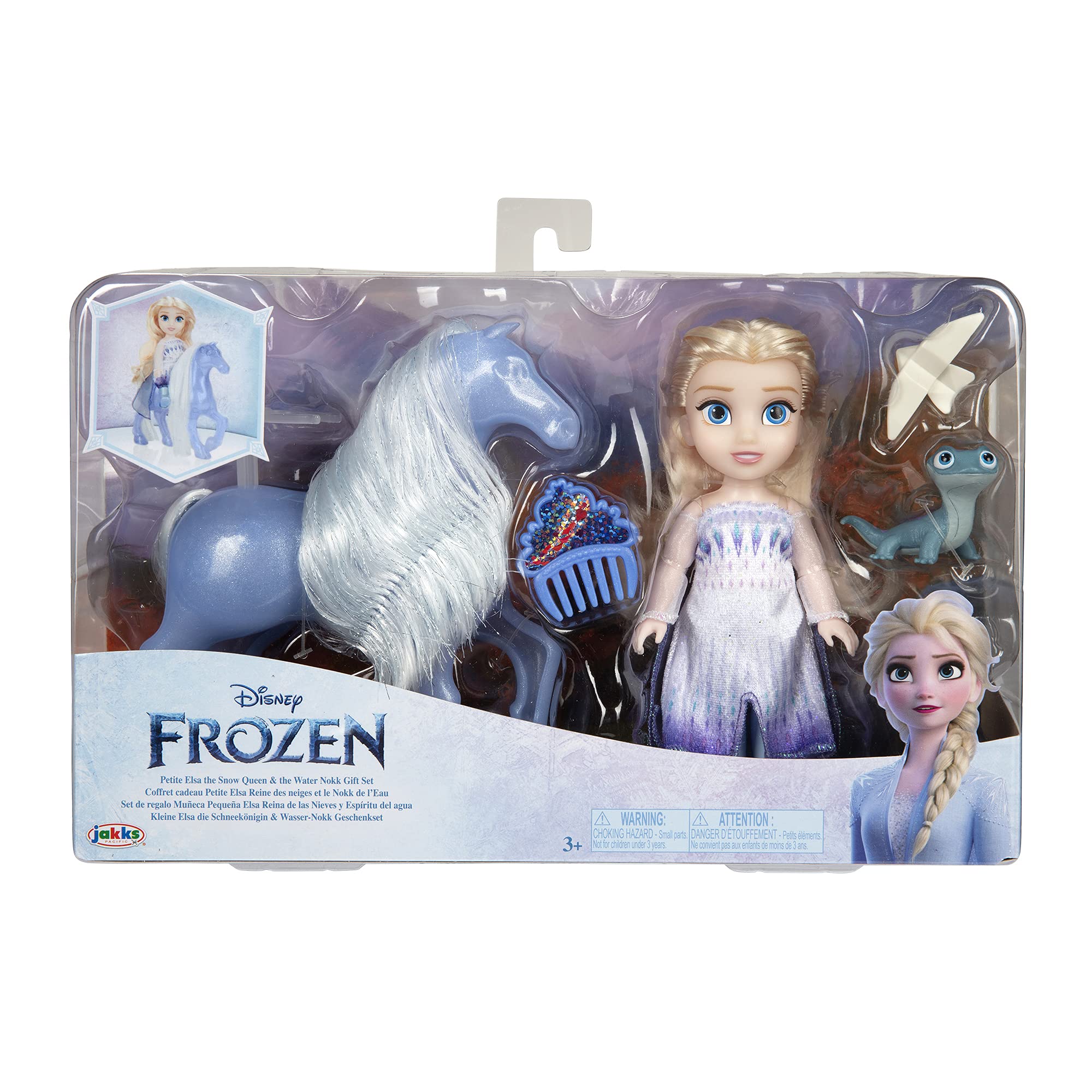 Disney Frozen Elsa Doll Petite Snow Queen & Water Nokk Horse Gift Set - Image 5