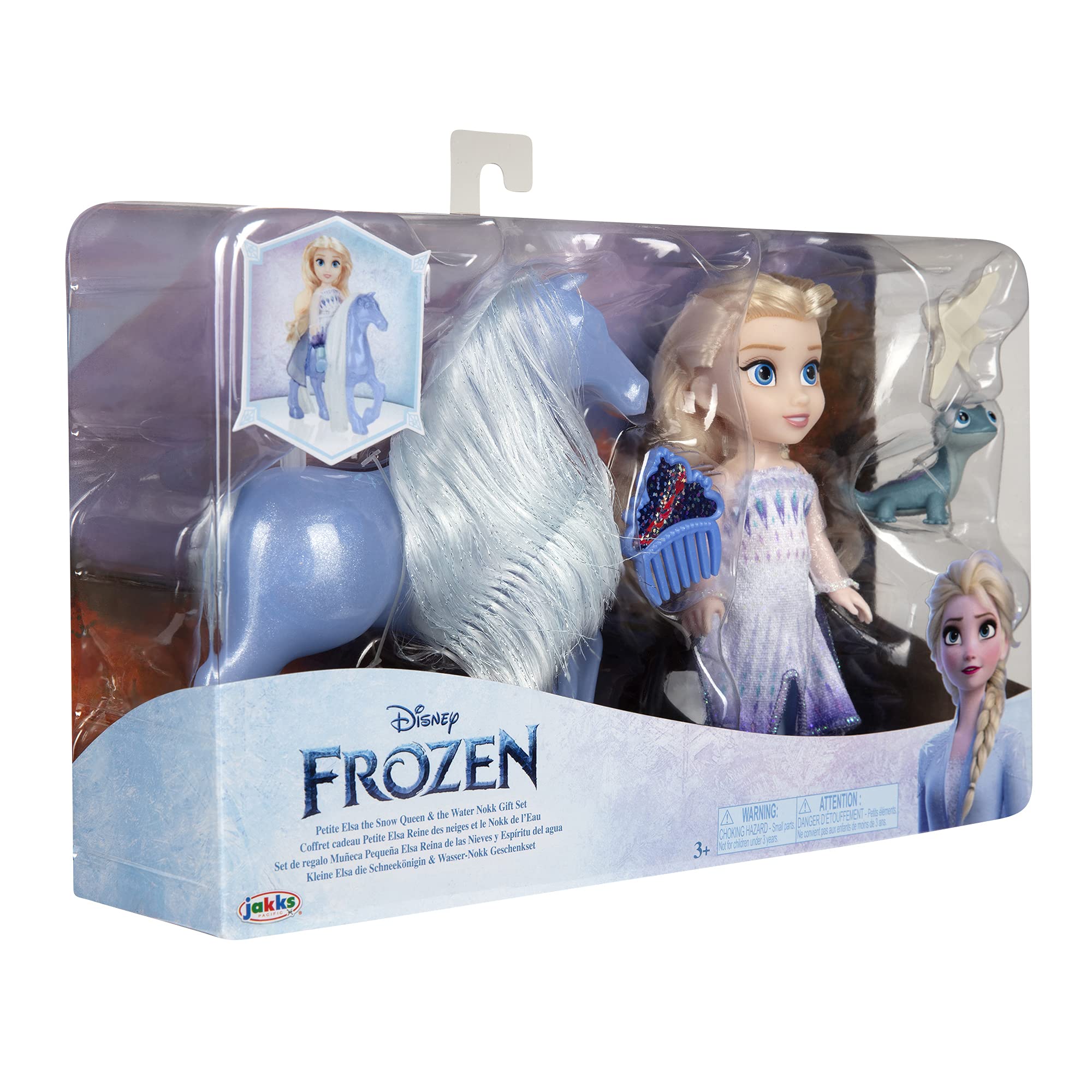 Disney Frozen Elsa Doll Petite Snow Queen & Water Nokk Horse Gift Set - Image 6