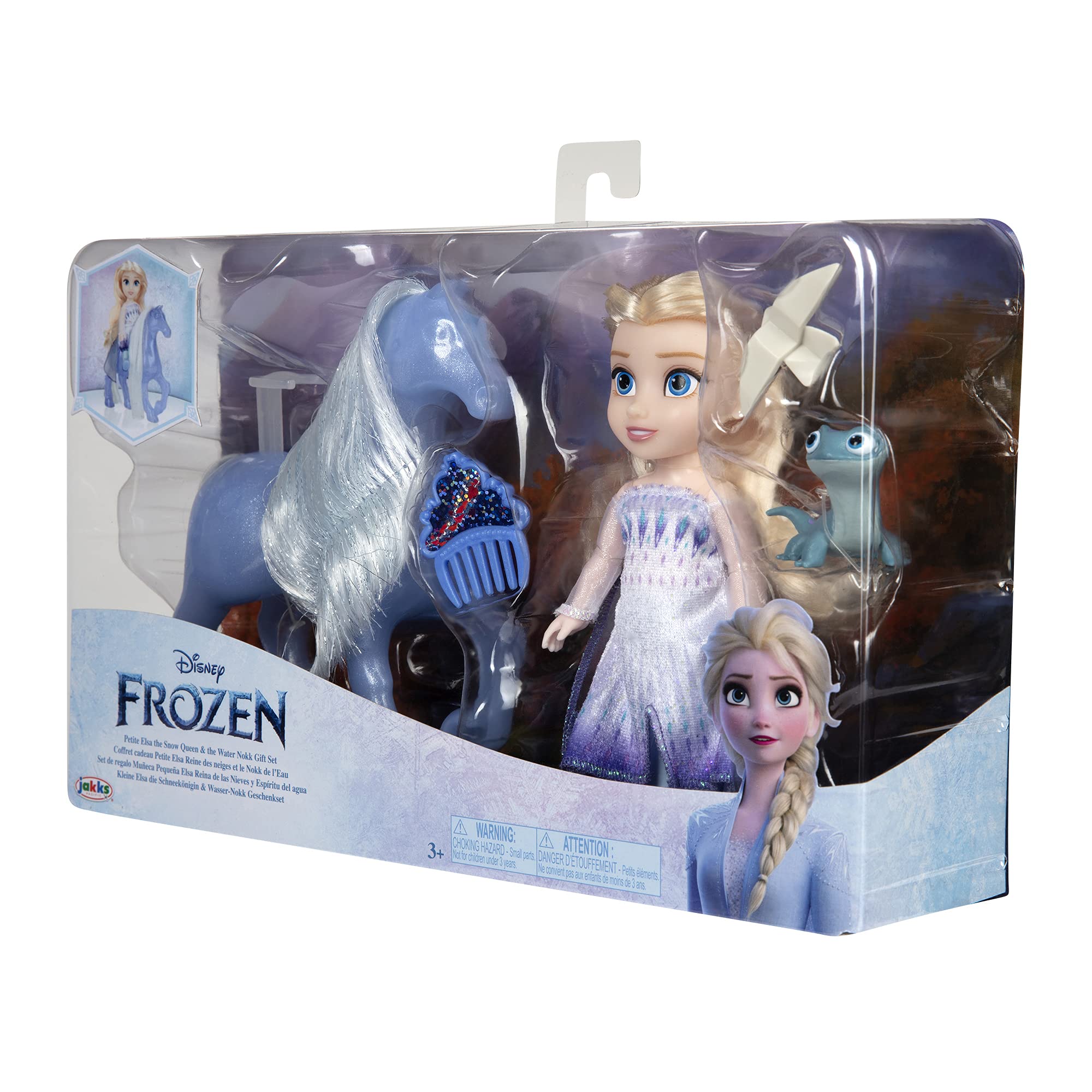 Disney Frozen Elsa Doll Petite Snow Queen & Water Nokk Horse Gift Set - Image 7