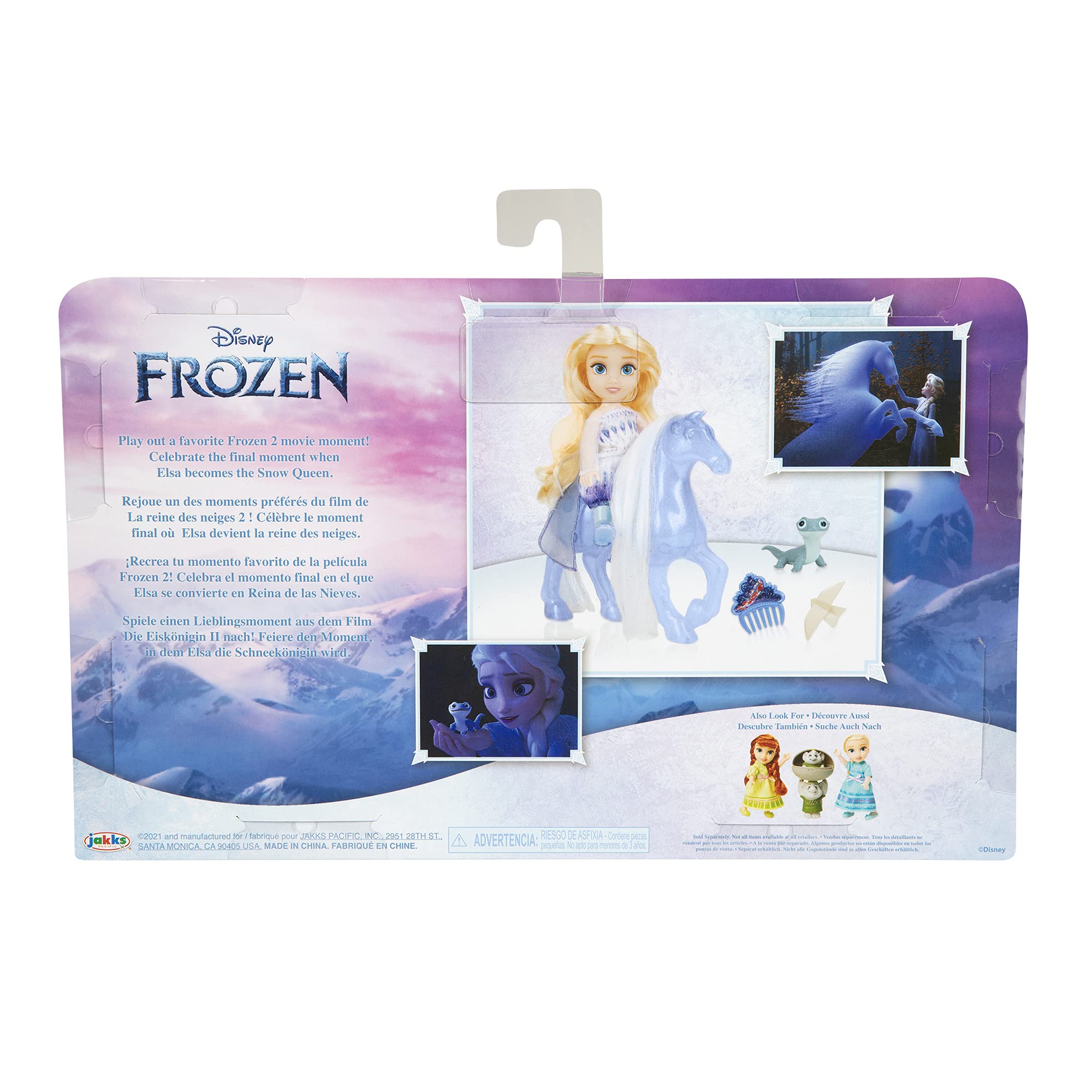 Disney Frozen Elsa Doll Petite Snow Queen & Water Nokk Horse Gift Set - Image 8