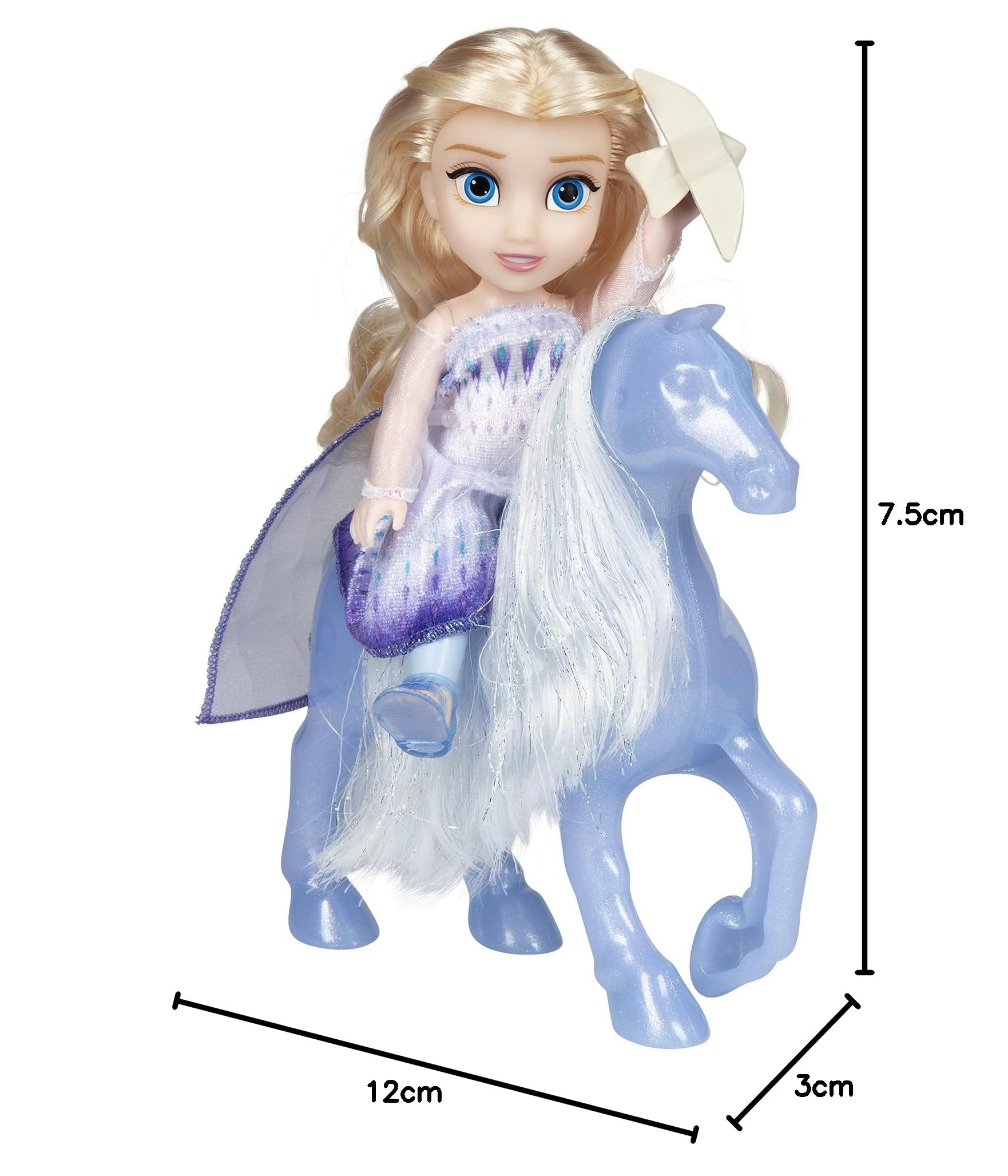 Disney Frozen Elsa Doll Petite Snow Queen & Water Nokk Horse Gift Set - Image 9