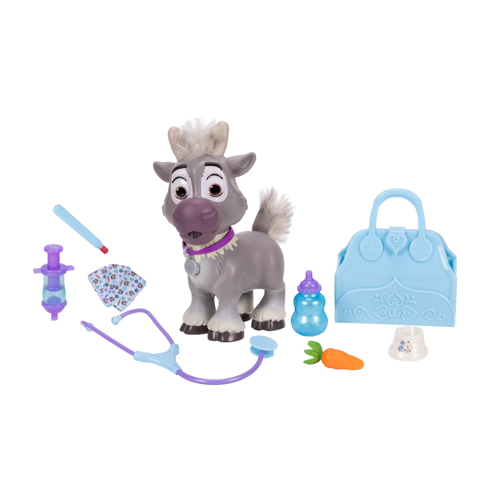 Disney Frozen Sven Care Kit Kids Feature Nurturing Pretend Play Pet Set, Includes Vet Bag to Keep Young Sven Healthy and Happy! - Image 4
