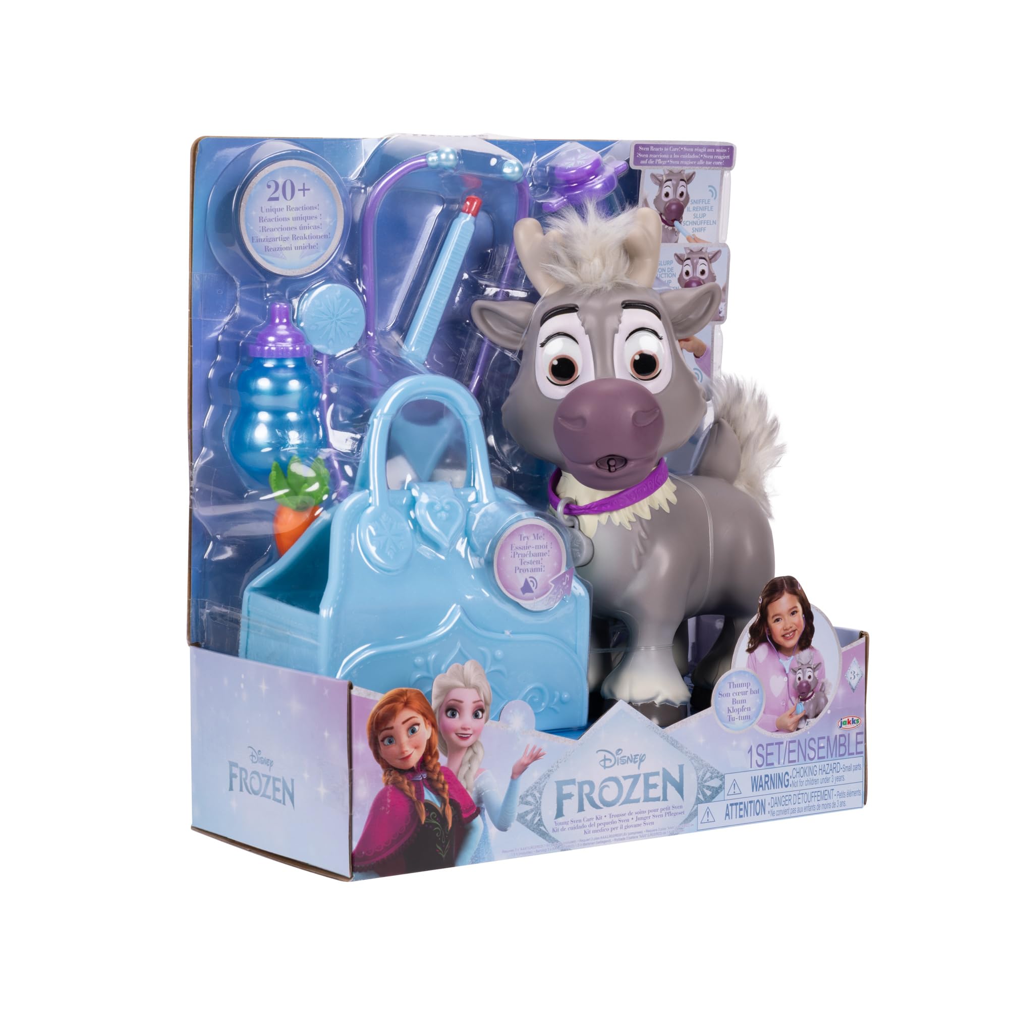 Disney Frozen Sven Care Kit Kids Feature Nurturing Pretend Play Pet Set, Includes Vet Bag to Keep Young Sven Healthy and Happy! - Image 8