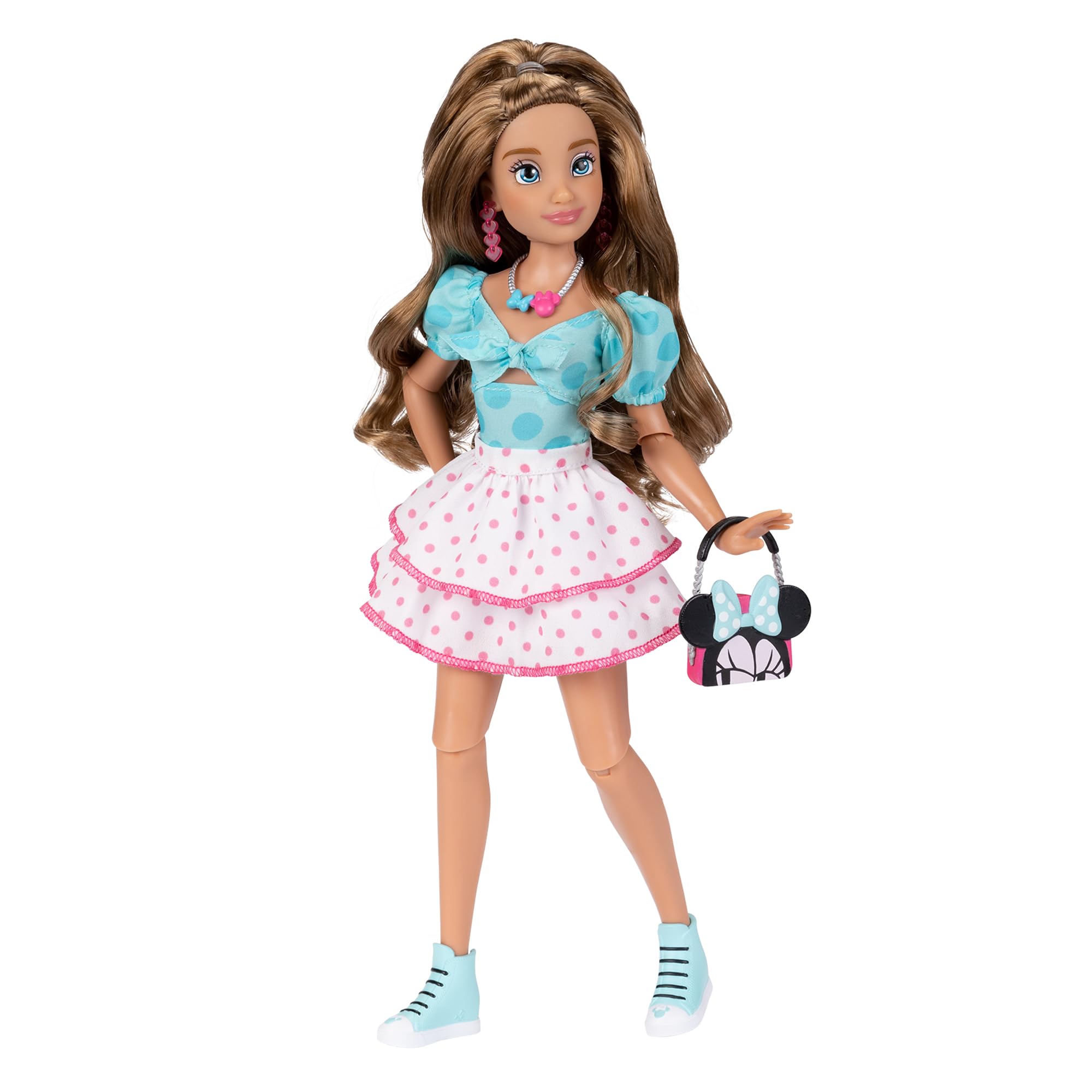 Disney ily 4EVER Dolls Minnie 11.5" Tall with 13 Points of Articulation, Two Complete Mix-and-Match Outfits and Glittery Mickey Ring for You! - Image 9