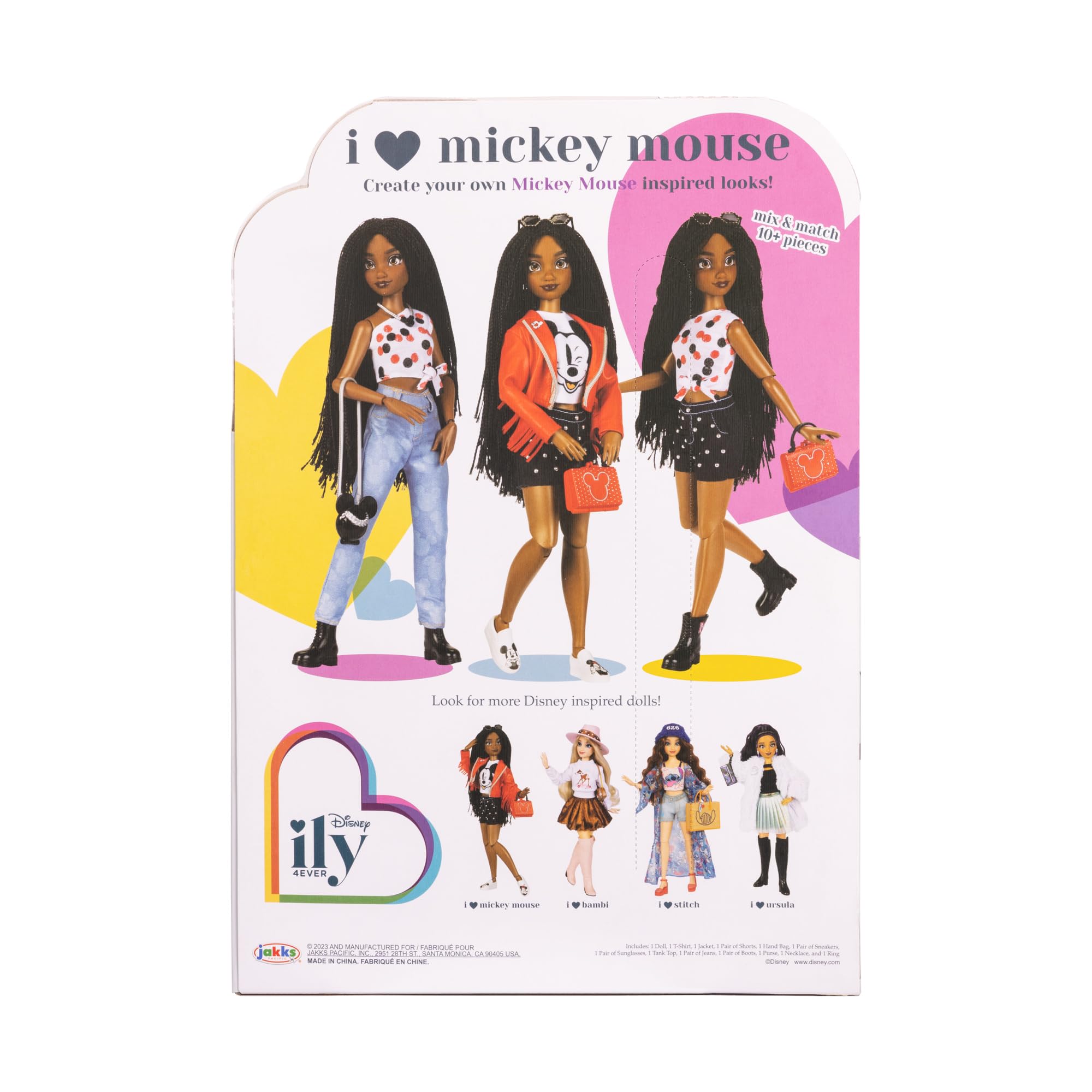 Disney ILY 4EVER Fashion Dolls Disney 100 - Mickey Mouse 11.5" Tall with 13 Points of Articulation, Two Complete Mix-and-Match Outfits and Glittery Mickey Ring for You! - Image 7