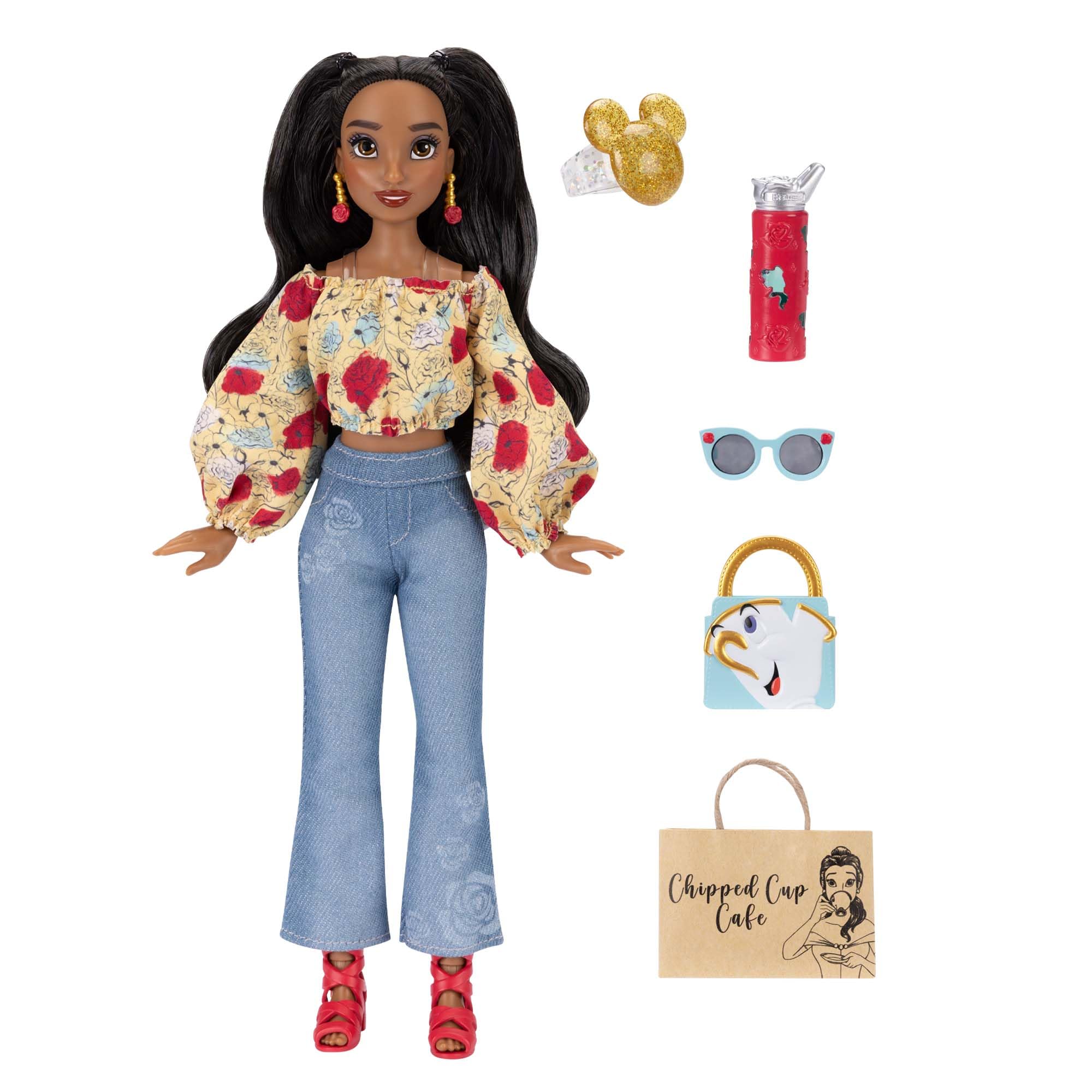Disney ILY 4EVER Fashion Dolls Inspired by Belle 11.5" Tall with 13 Points of Articulation, Glittery Mickey Ring Included for You! - Image 4