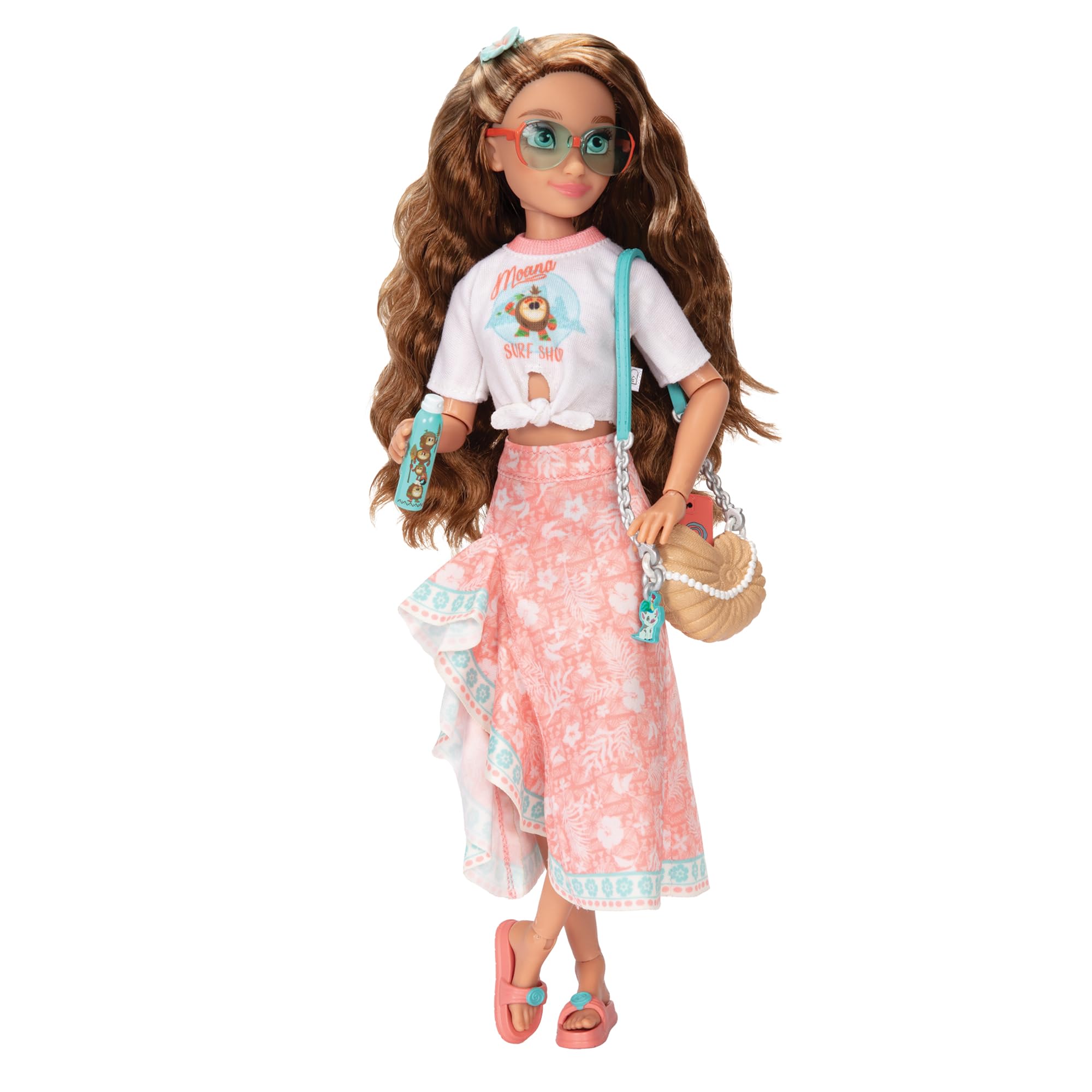 Disney ILY 4EVER Fashion Dolls Moana Inspired 11.5" Tall with 13 Points of Articulation, Comes with Cute, Moana-Inspired Accessories, and a Glittery Mickey Ring for You to Wear! - Image 4