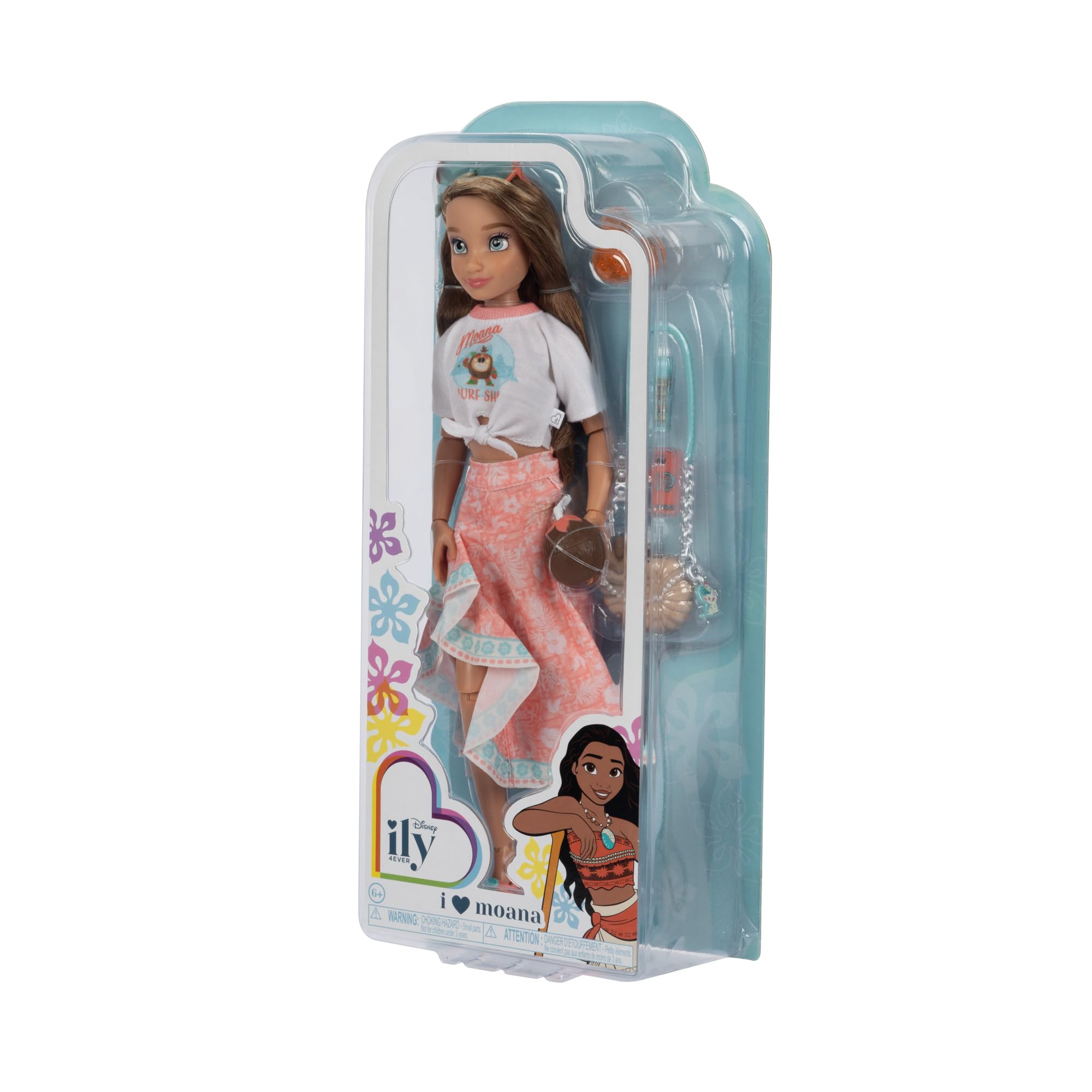 Disney ILY 4EVER Fashion Dolls Moana Inspired 11.5" Tall with 13 Points of Articulation, Comes with Cute, Moana-Inspired Accessories, and a Glittery Mickey Ring for You to Wear! - Image 7