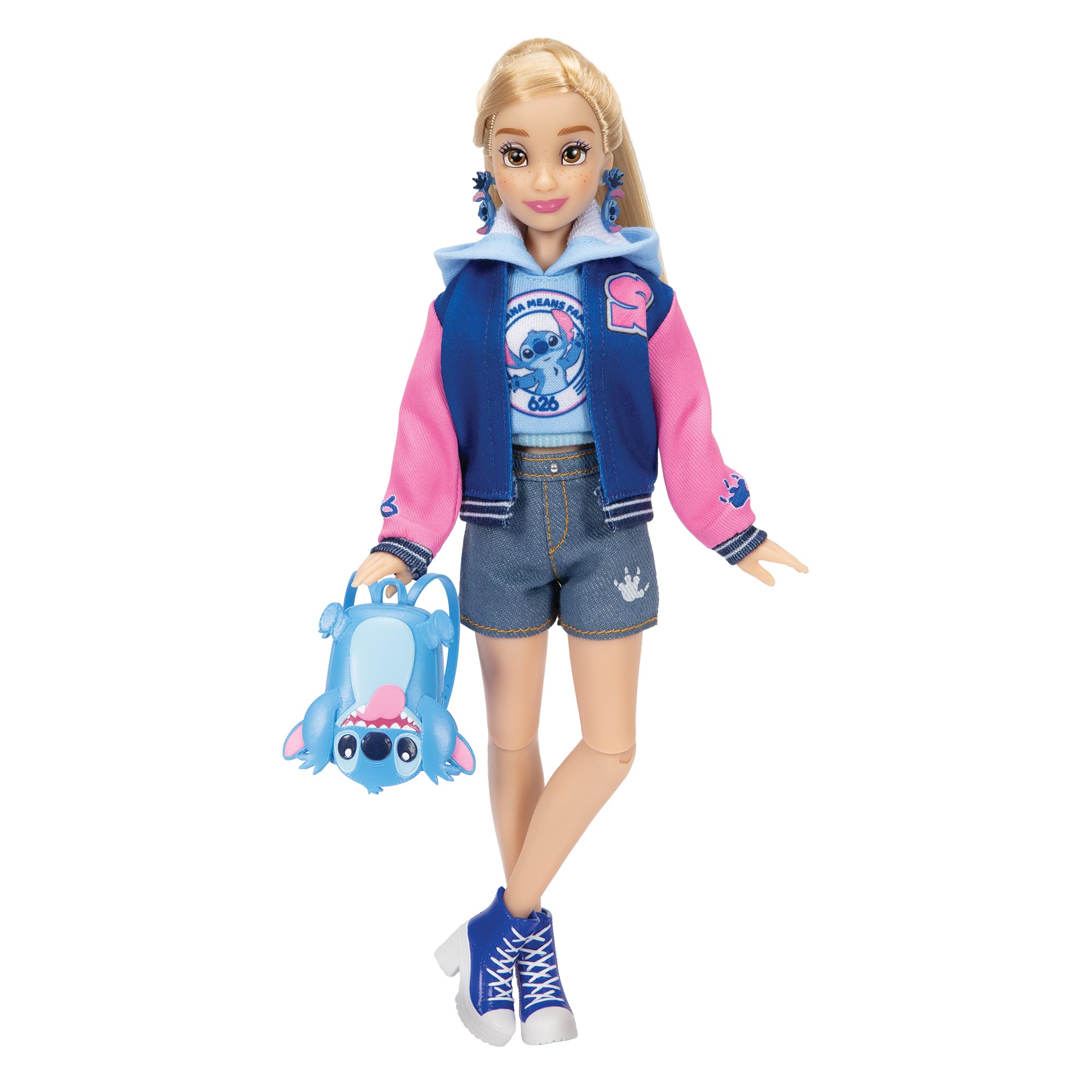 Disney ILY 4ever Fashion Dolls Stitch Inspired with Varsity Jacket 11.5" Tall with 13 Points of Articulation, Two Complete Mix-and-Match Outfits and a Shiny Mickey Ring for You to Wear! - Image 3