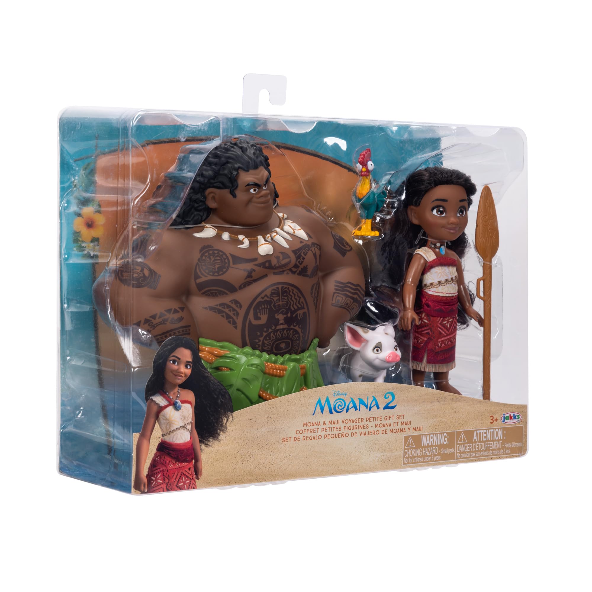 Disney Moana 2 Moana & Maui 6-Inch Petite Doll Gift Set Doll Playset for Girls, Includes Pua and HEI HEI, Officially Licensed by Disney, Great Birthday - Image 4