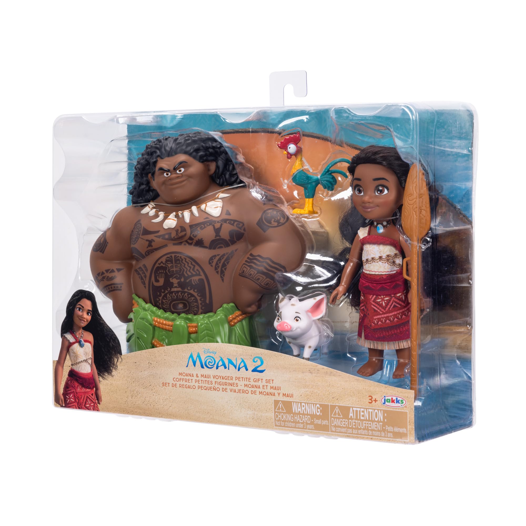 Disney Moana 2 Moana & Maui 6-Inch Petite Doll Gift Set Doll Playset for Girls, Includes Pua and HEI HEI, Officially Licensed by Disney, Great Birthday - Image 5