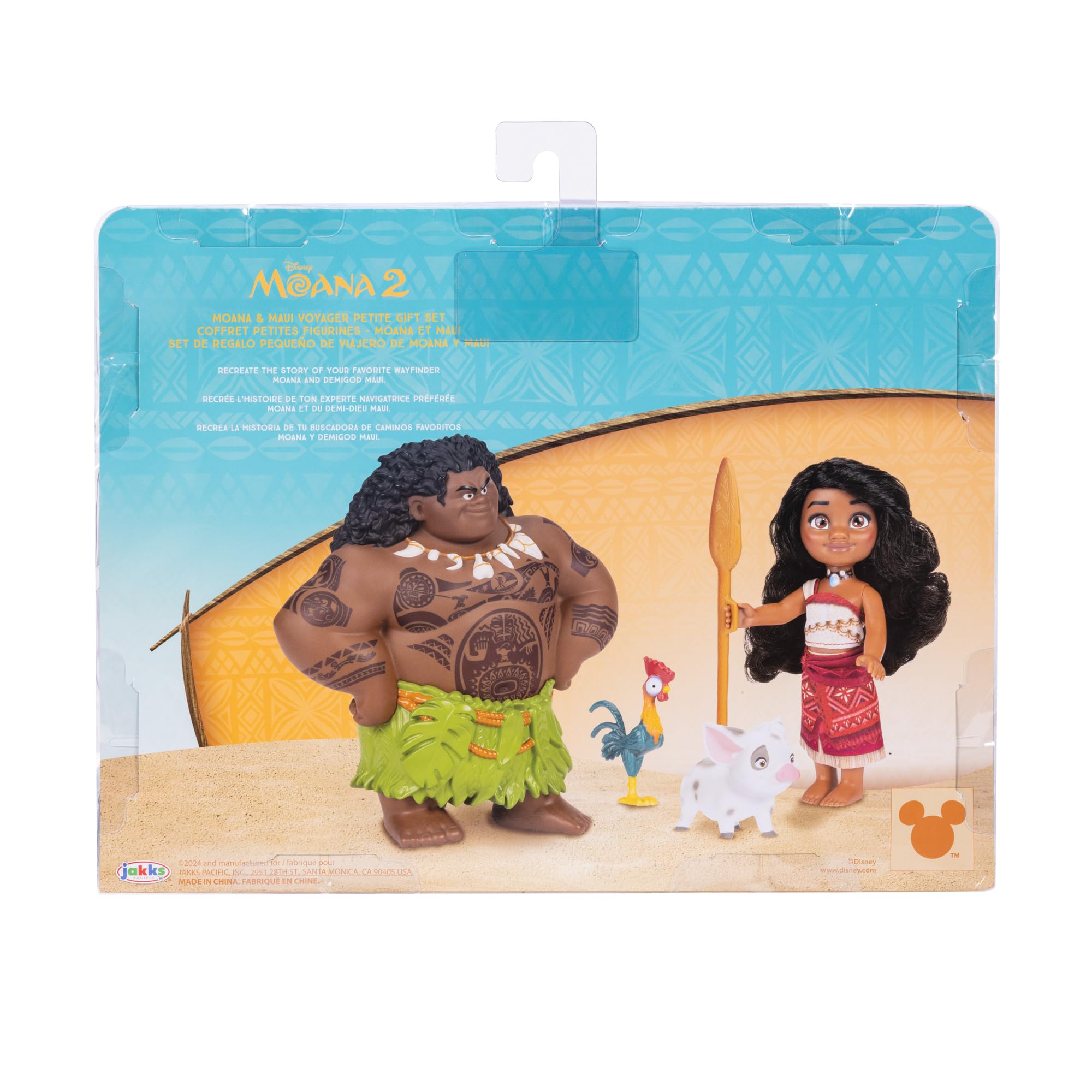 Disney Moana 2 Moana & Maui 6-Inch Petite Doll Gift Set Doll Playset for Girls, Includes Pua and HEI HEI, Officially Licensed by Disney, Great Birthday - Image 6
