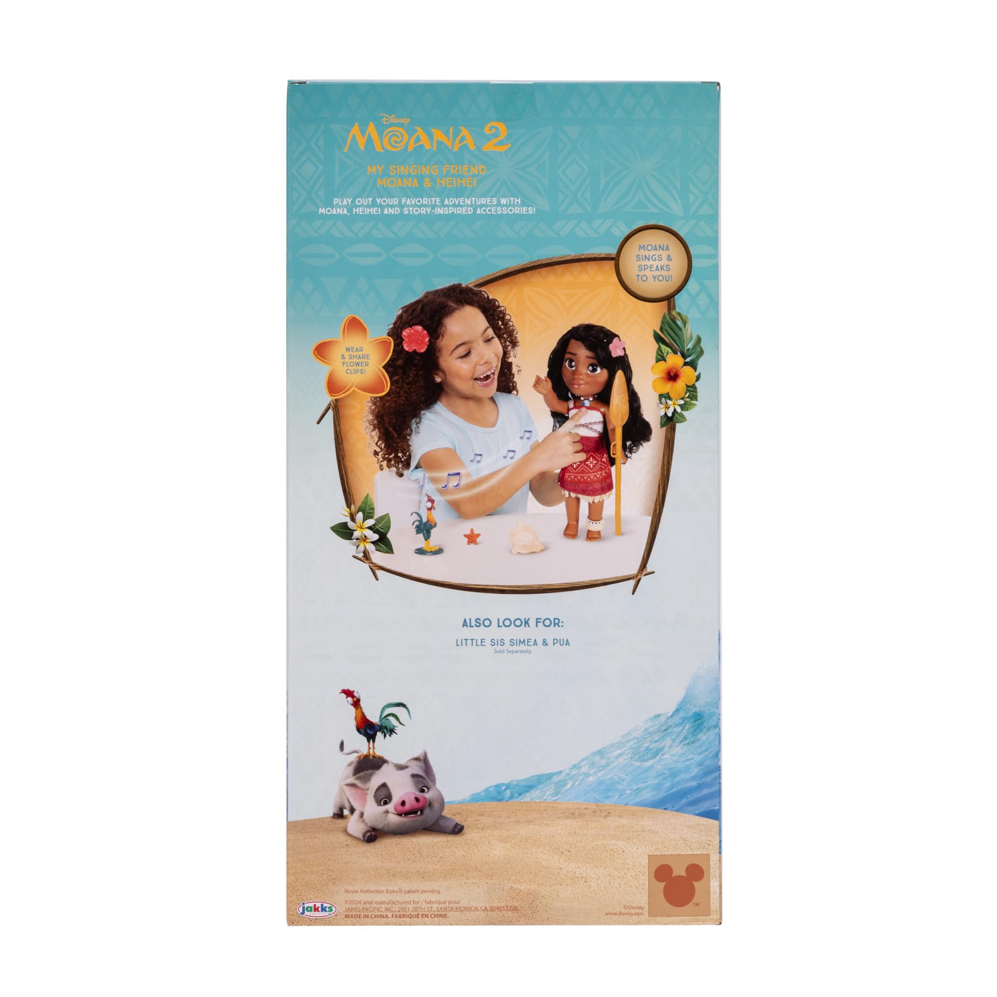 Disney Moana 2 My Singing Friend Moana Doll & Heihei Figure Playset for Girls Officially Licensed by Disney, Great Birthday Gift for Kids Girls and Boys - Image 10