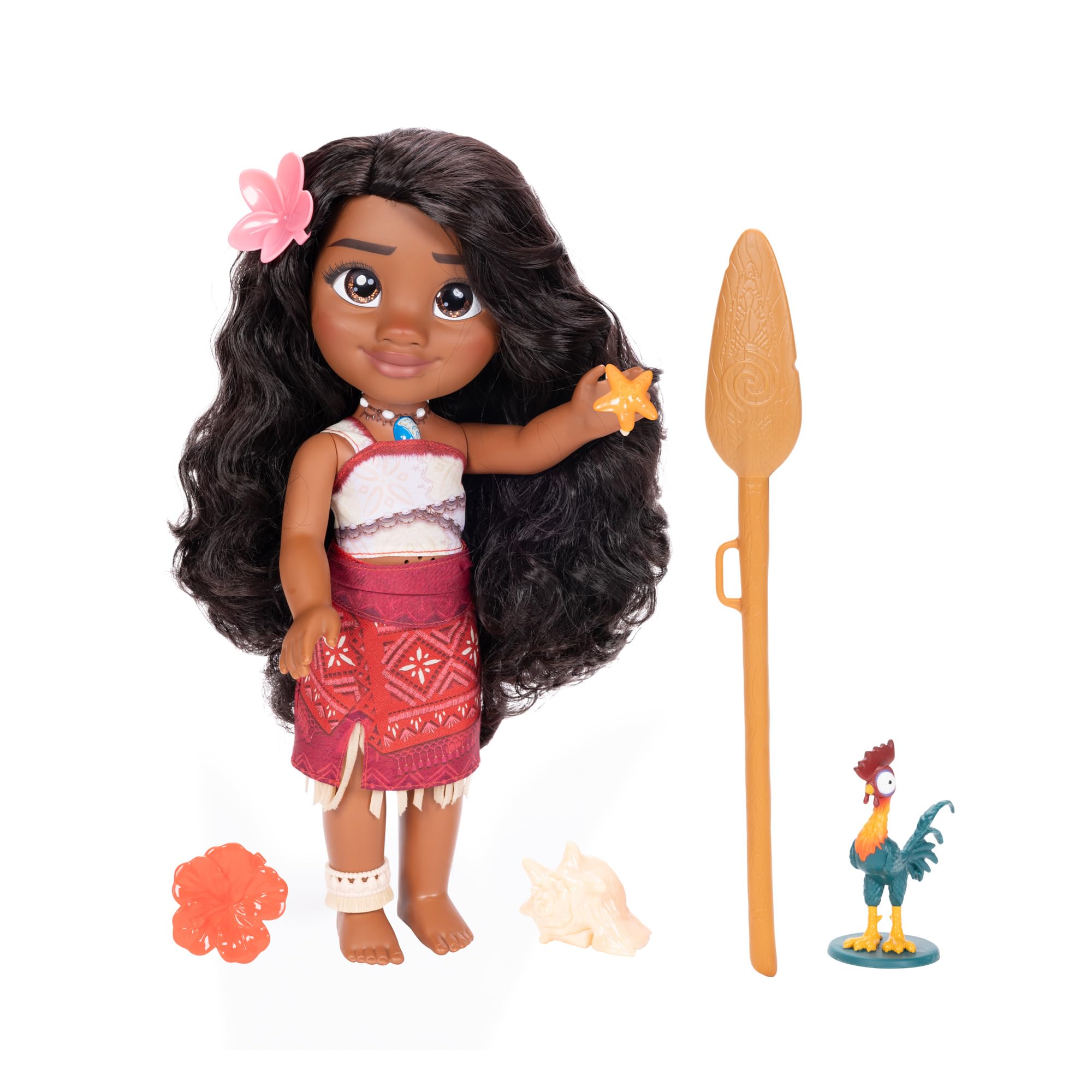 Disney Moana 2 My Singing Friend Moana Doll & Heihei Figure Playset for Girls Officially Licensed by Disney, Great Birthday Gift for Kids Girls and Boys - Image 4