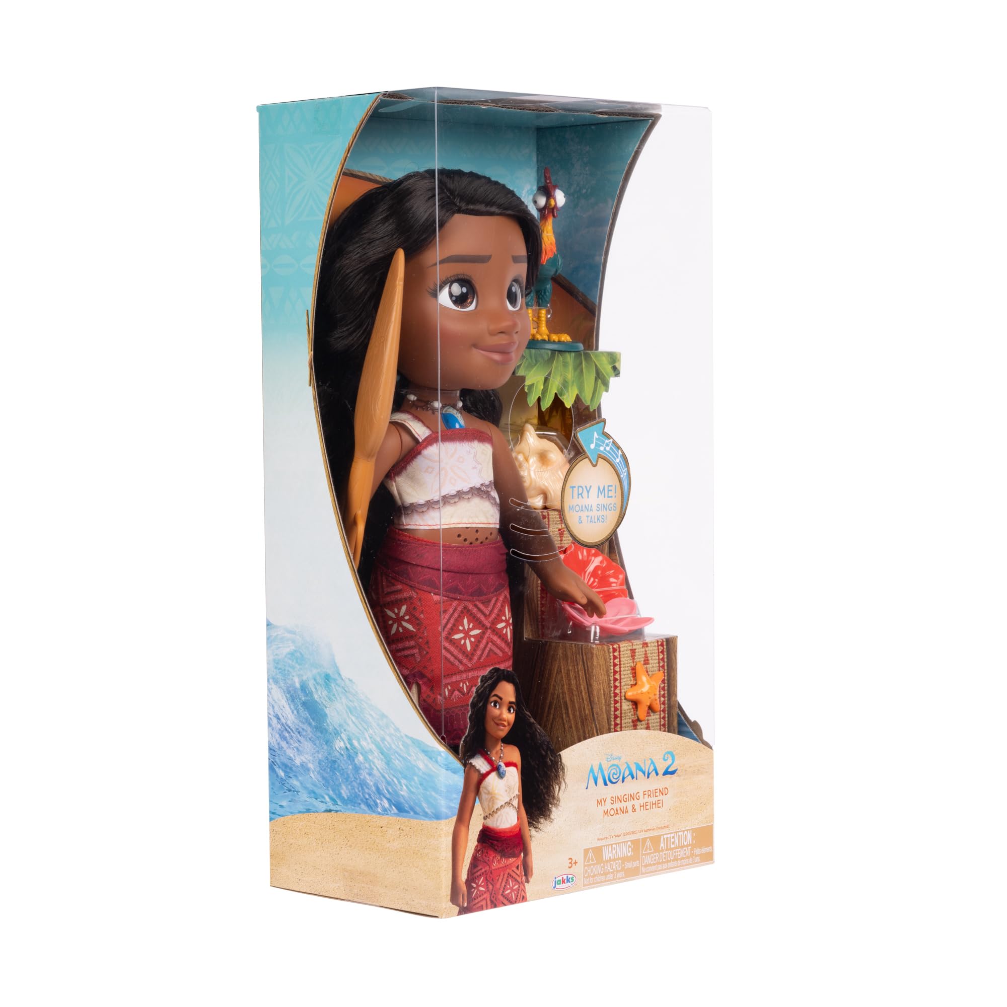 Disney Moana 2 My Singing Friend Moana Doll & Heihei Figure Playset for Girls Officially Licensed by Disney, Great Birthday Gift for Kids Girls and Boys - Image 8