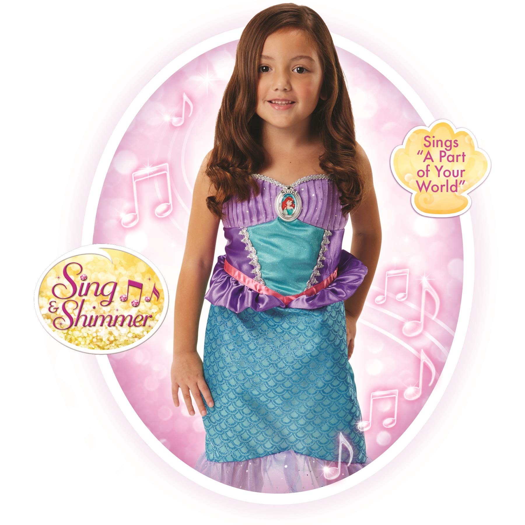 Disney Princess Ariel Sing & Shimmer Musical Dress – Sparkling Costume with Built-In Music, Ages 3–6, Size 4–6X – Amazon Exclusive - Image 3