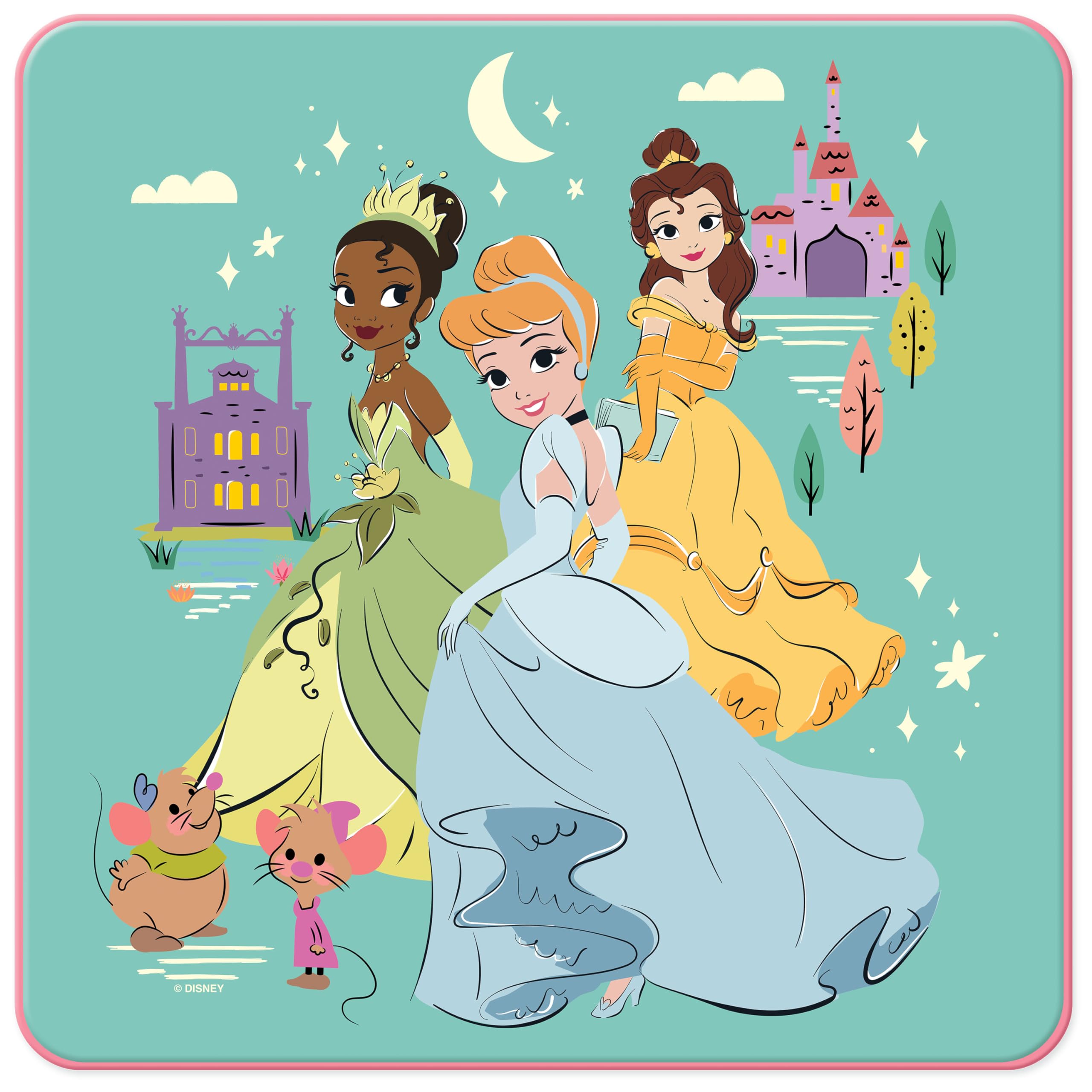 Disney Princess Girls Folding Table & Chairs Set for Kids and Toddlers 36 Months Up to 7 Years, Includes: 1 Table (36" L x 24" W x 20" H), 2 Chairs (13" L x 13.5" W x 21" H) Weight Limit: 70 lb - Image 3