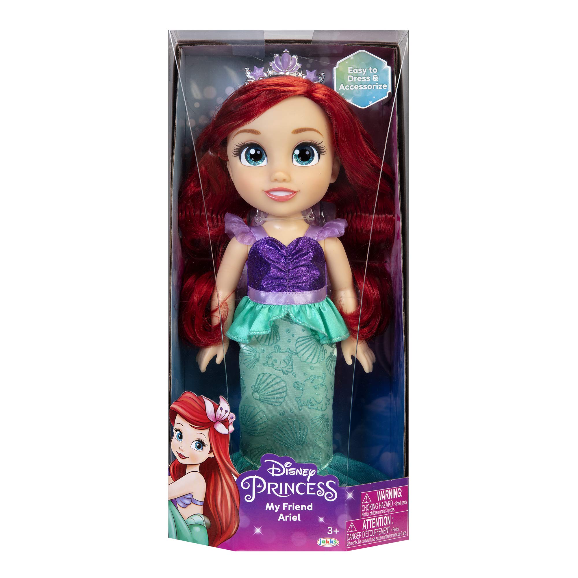 Disney Princess My Friend Ariel Doll 14" Tall Includes Removable Outfit and Tiara - Image 6