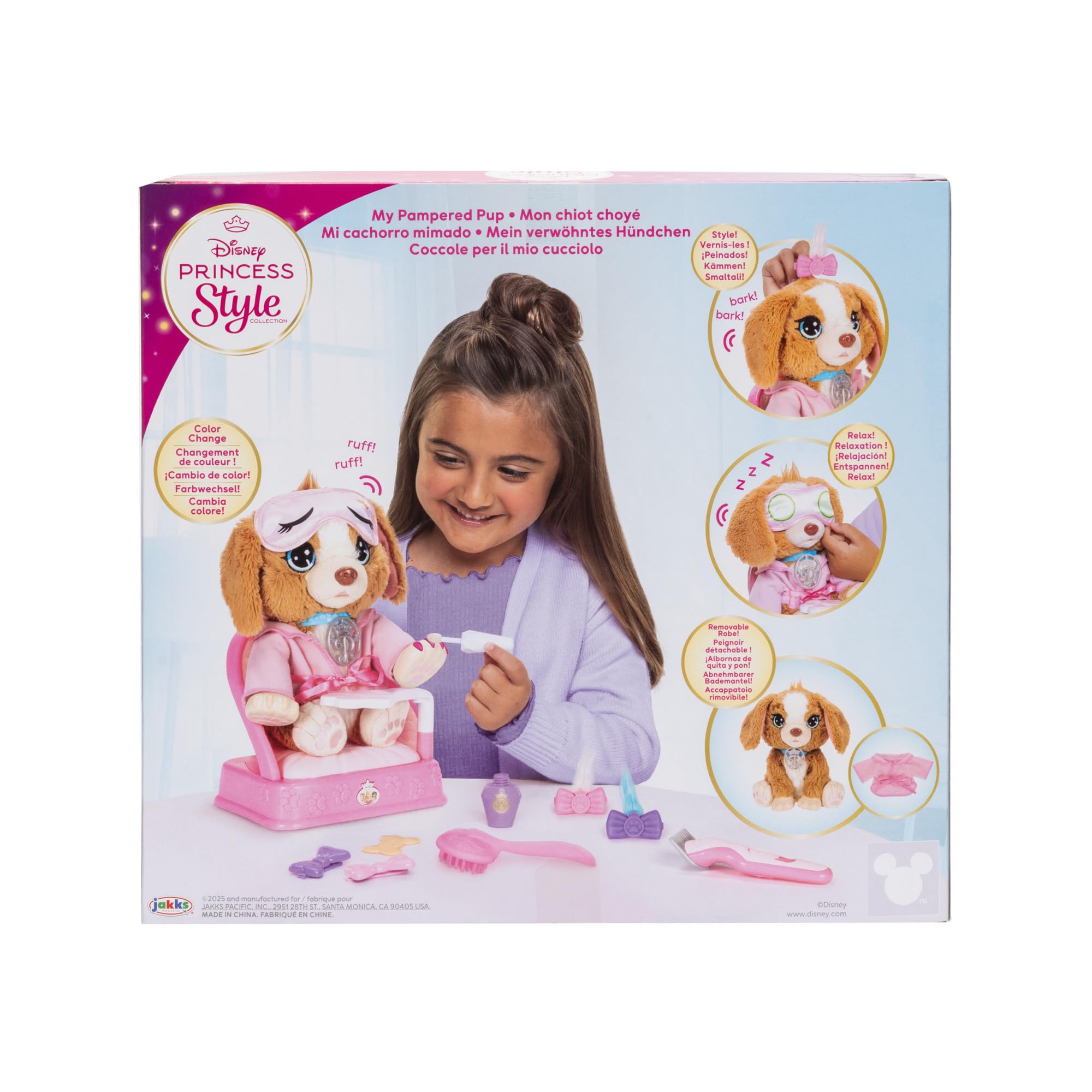 Disney Princess Style Collection My Pampered Pup Kids Nurturing Pretend Play Set, Create the Perfect “Spa-w” Day for Your Pet with the Included Accessories - Image 9