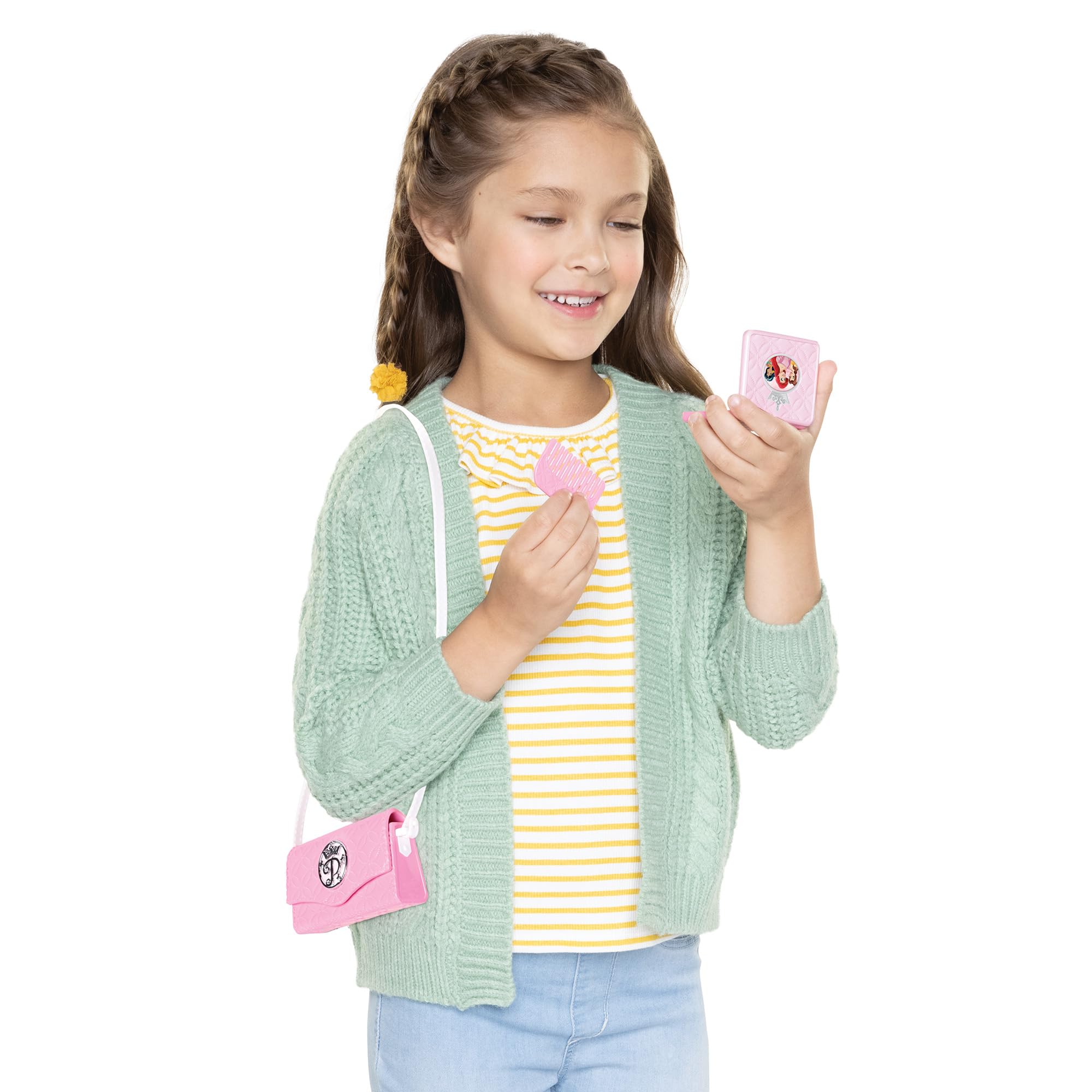 Disney Princess Style Collection Purse - Pretend Play Chic Petite Bag D - Mini Soft Vinyl Handbag for Girls Ages 3 and Up with 5+ Accessories - Image 4