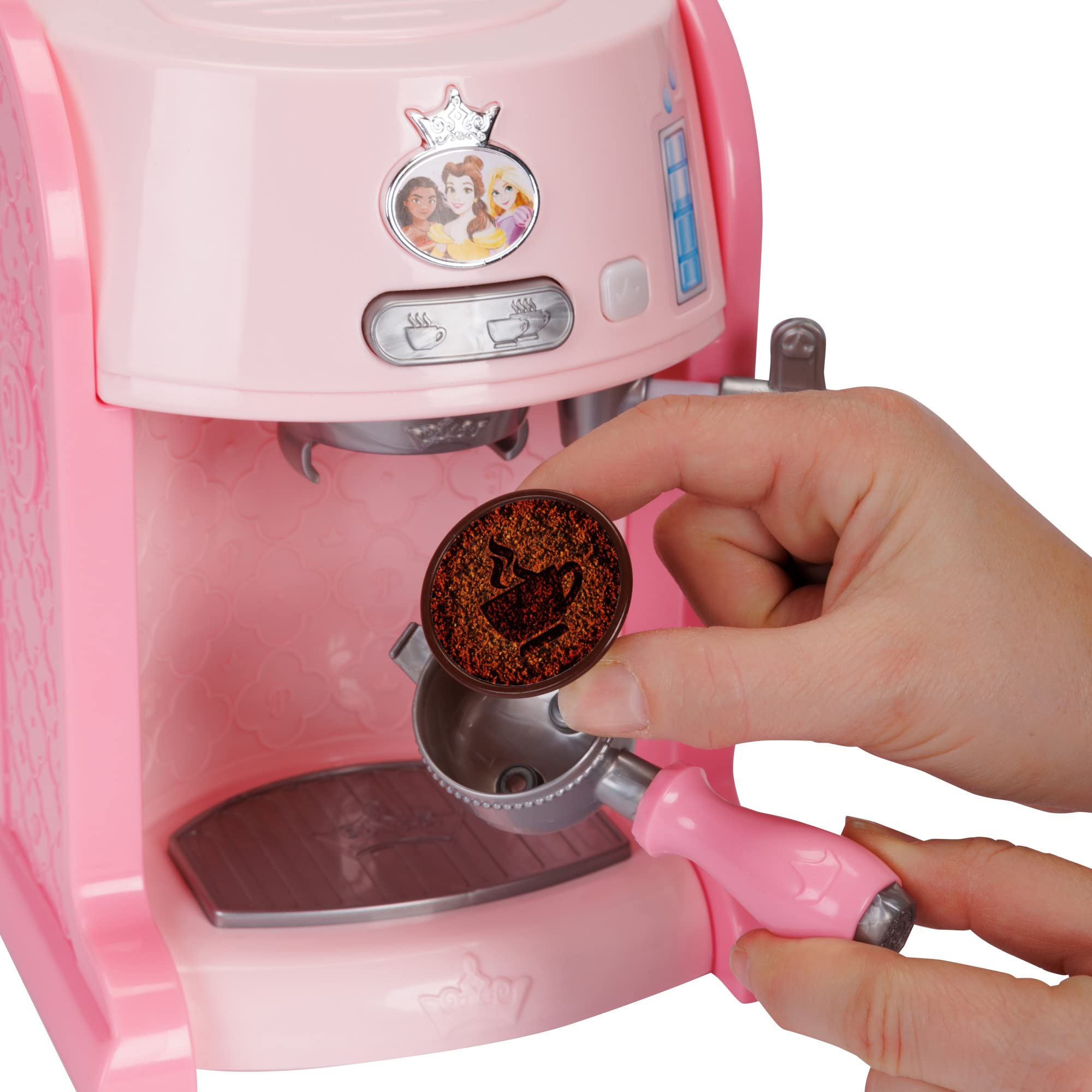 Disney Princess Style Collection Toy Espresso Machine for Kids, Coffee Maker Play Kitchen Accessories Gift for Girls & Kids - Image 4