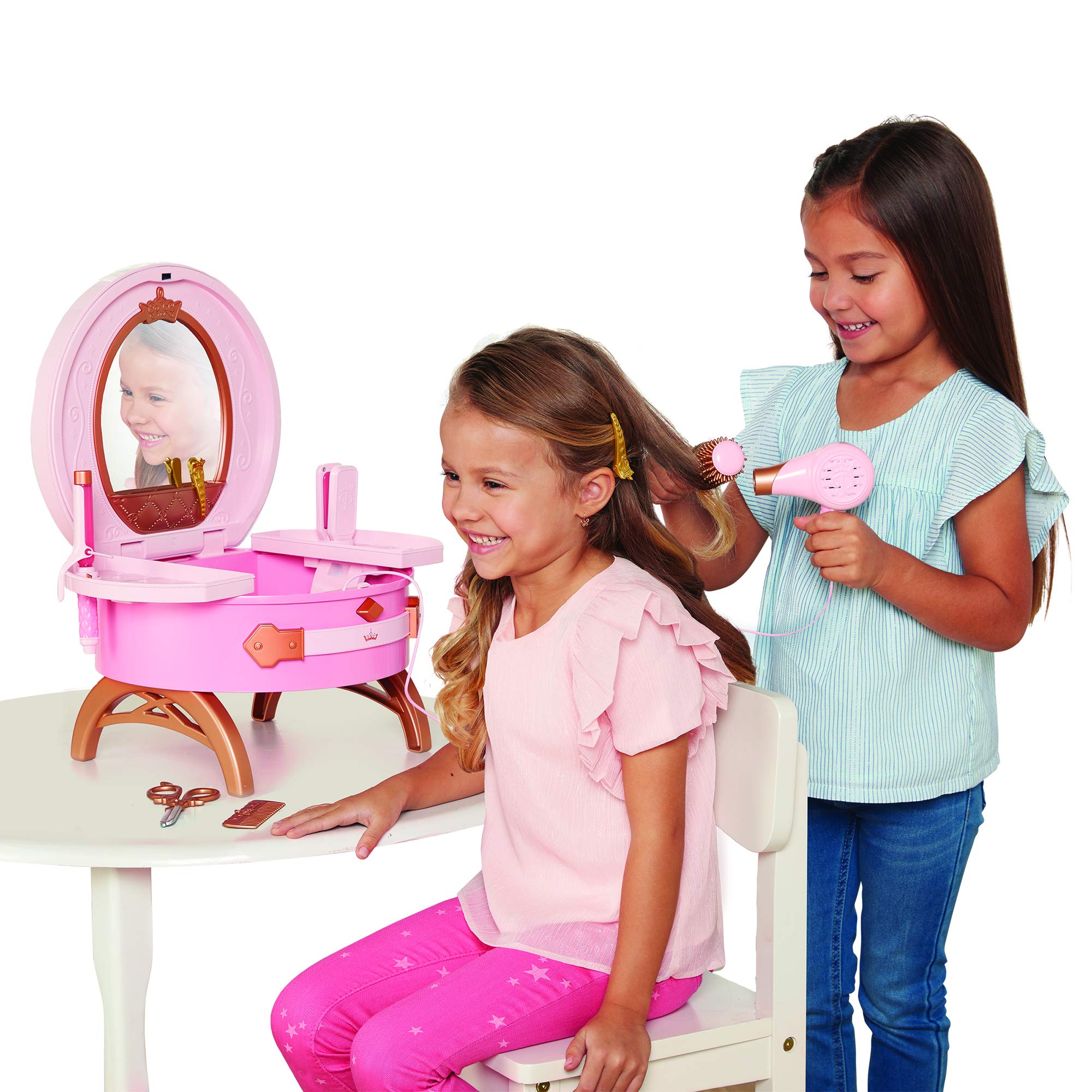 Disney Princess Vanity Style Collection Light Up and Style Vanity - Lights & Realistic Sound Styling Tools - Image 3