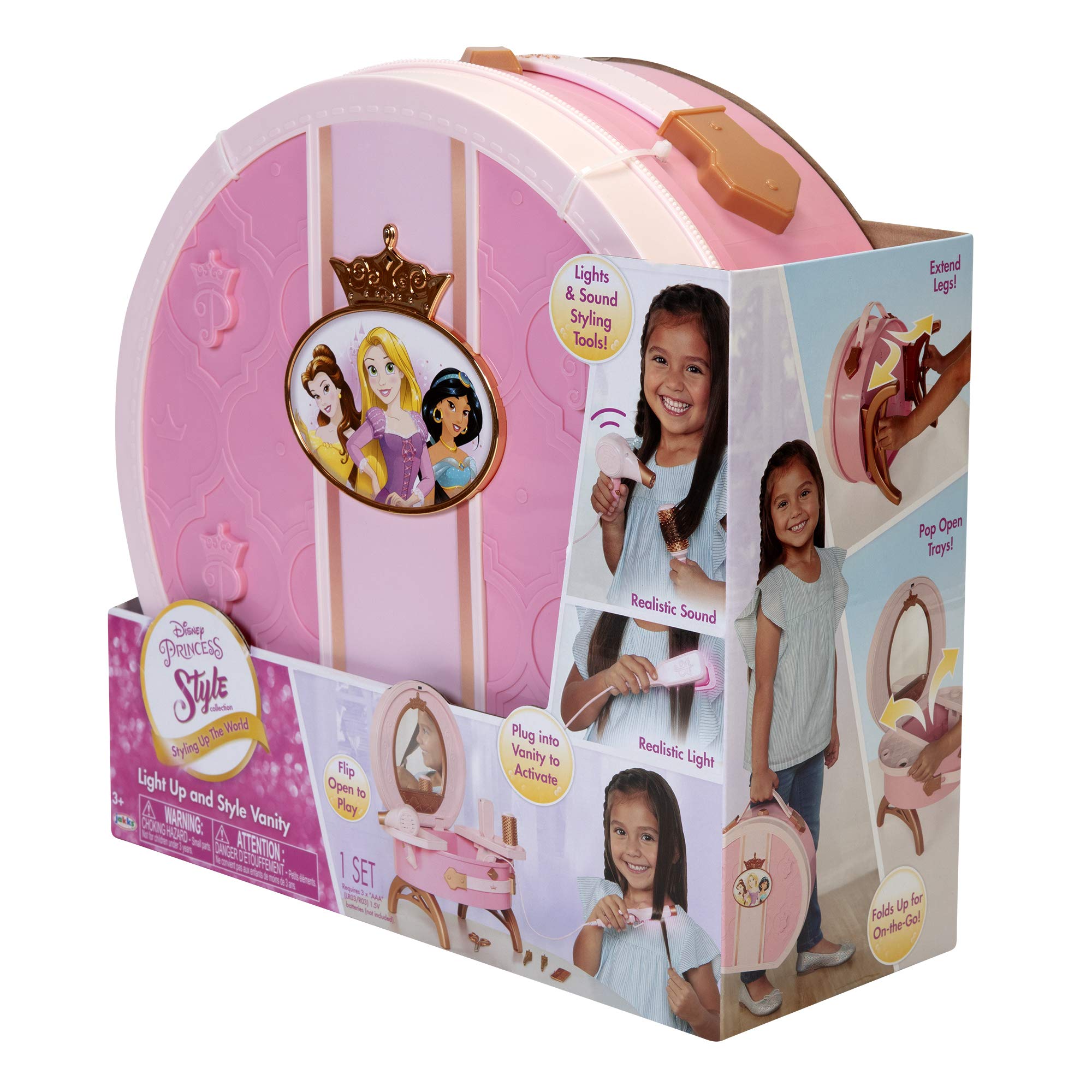 Disney Princess Vanity Style Collection Light Up and Style Vanity - Lights & Realistic Sound Styling Tools - Image 7
