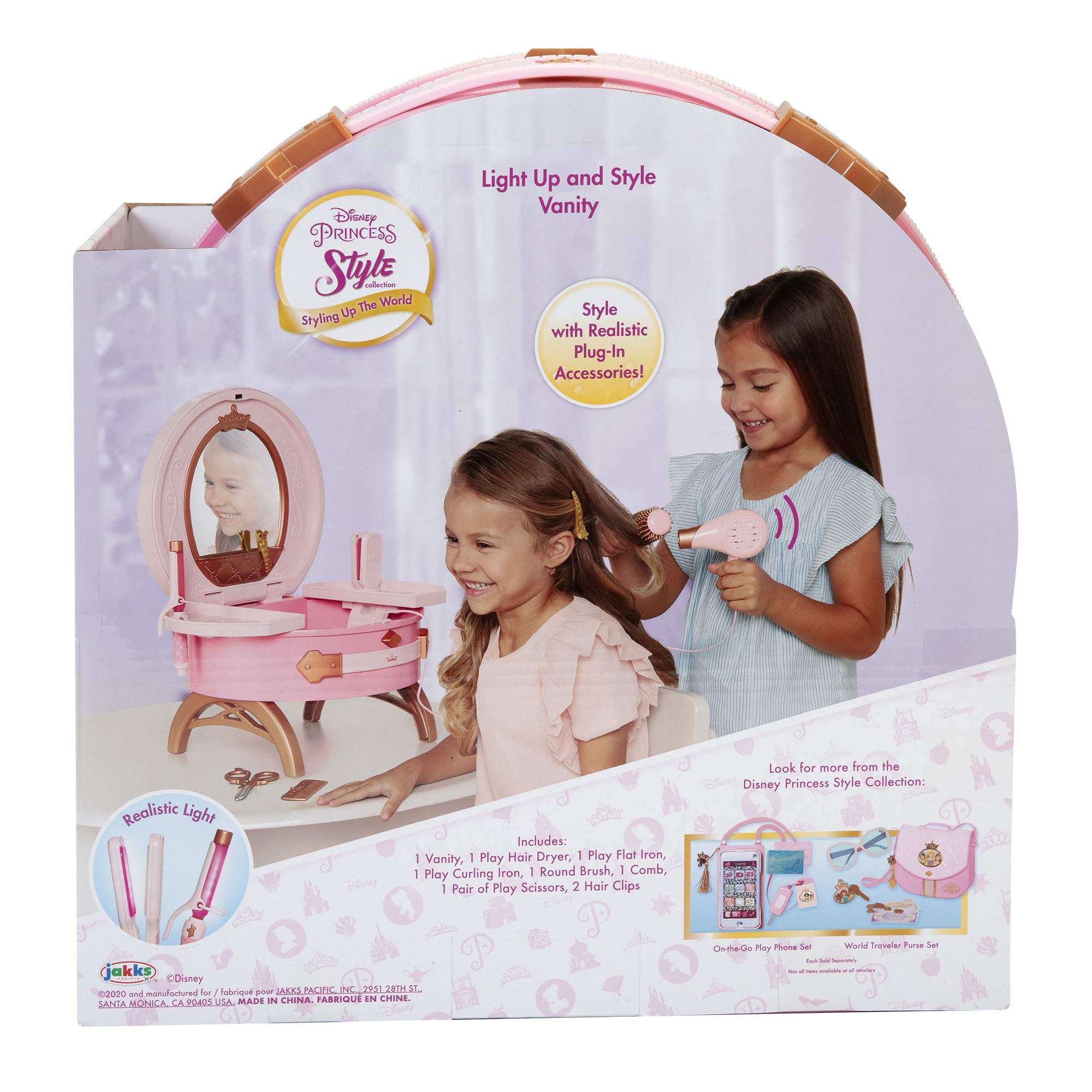 Disney Princess Vanity Style Collection Light Up and Style Vanity - Lights & Realistic Sound Styling Tools - Image 8
