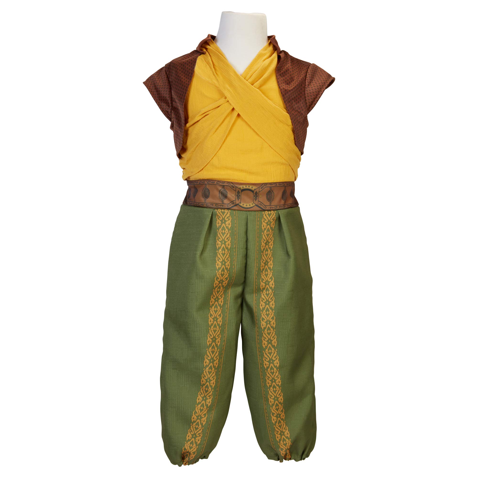 Disney's Raya and the Last Dragon Disney Raya and The Last Dragon Warrior Costume Outfit with Cape for Girls Size 4-6X [Amazon Exclusive] Brown - Image 3