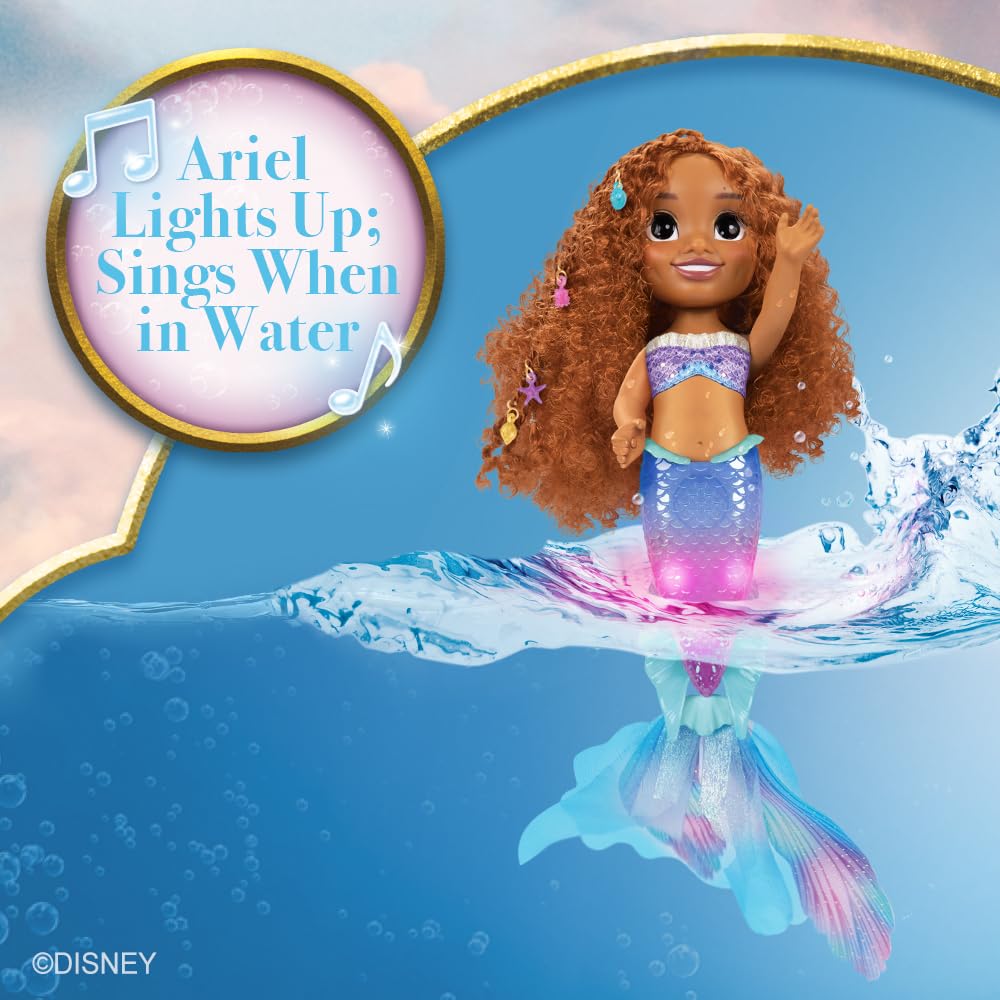 Disney The Little Mermaid Ariel Doll with Hair Charms! Feature Singing & Talking Doll, Accessories Activate Music & Magical Lights - Play in & Out of Water! - Image 3