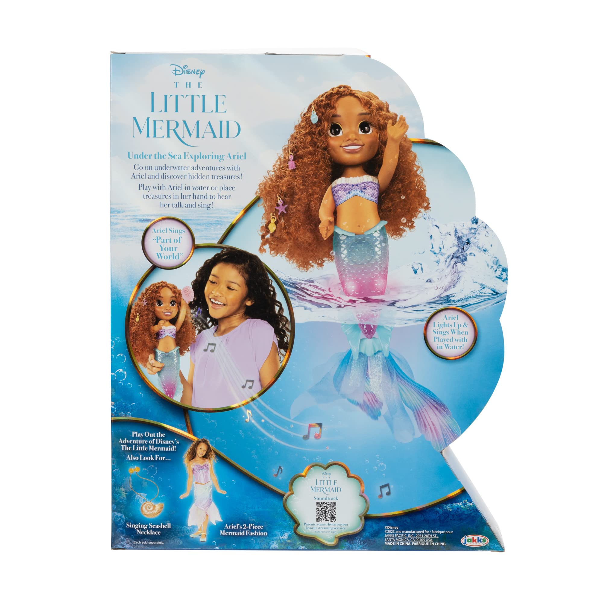 Disney The Little Mermaid Ariel Doll with Hair Charms! Feature Singing & Talking Doll, Accessories Activate Music & Magical Lights - Play in & Out of Water! - Image 7