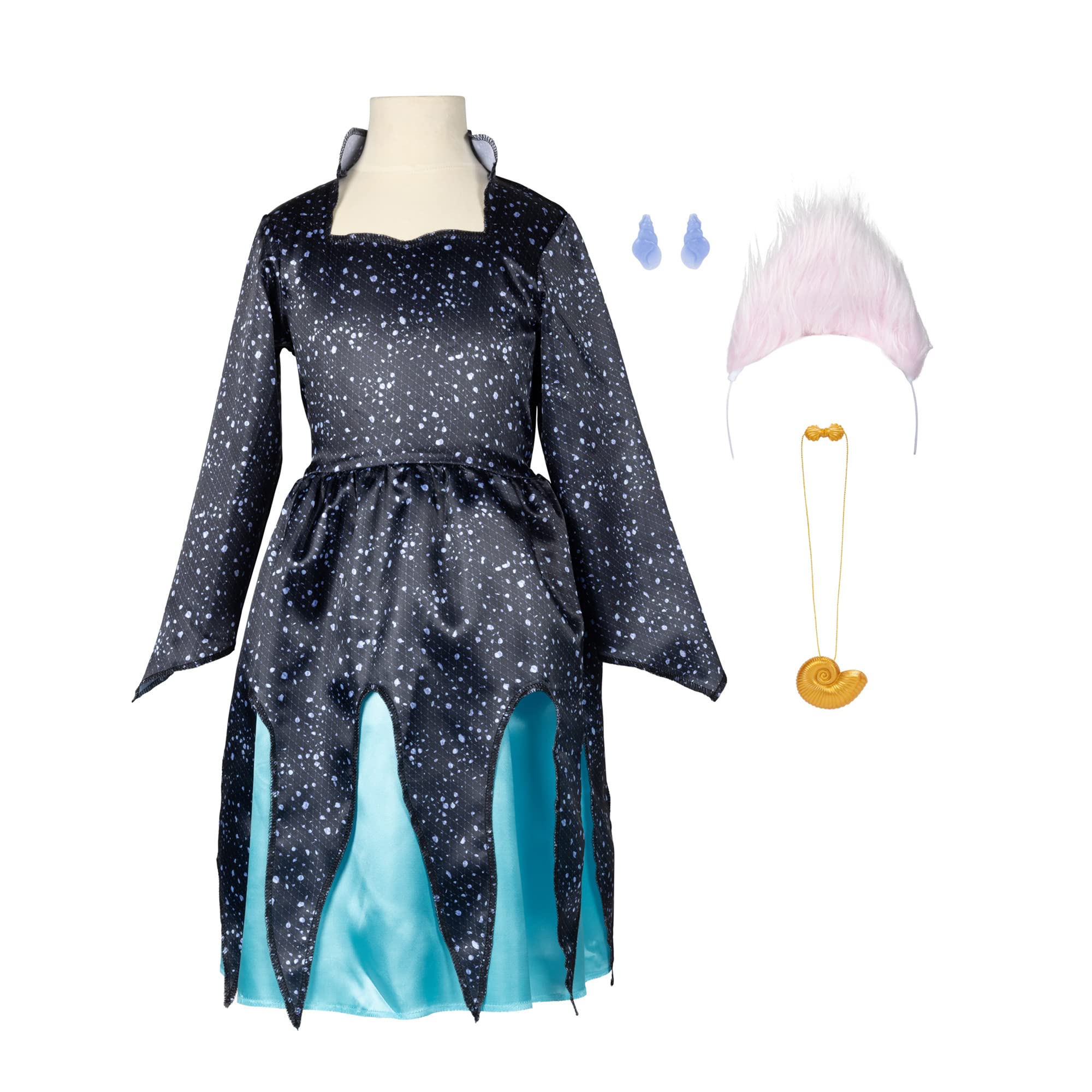 Disney The Little Mermaid Ariel & Ursula Dress Up Trunk, Treasure Chest Includes Ariel and Ursula's Outfit Dresses with Accessories [Amazon Exclusive] - Image 11