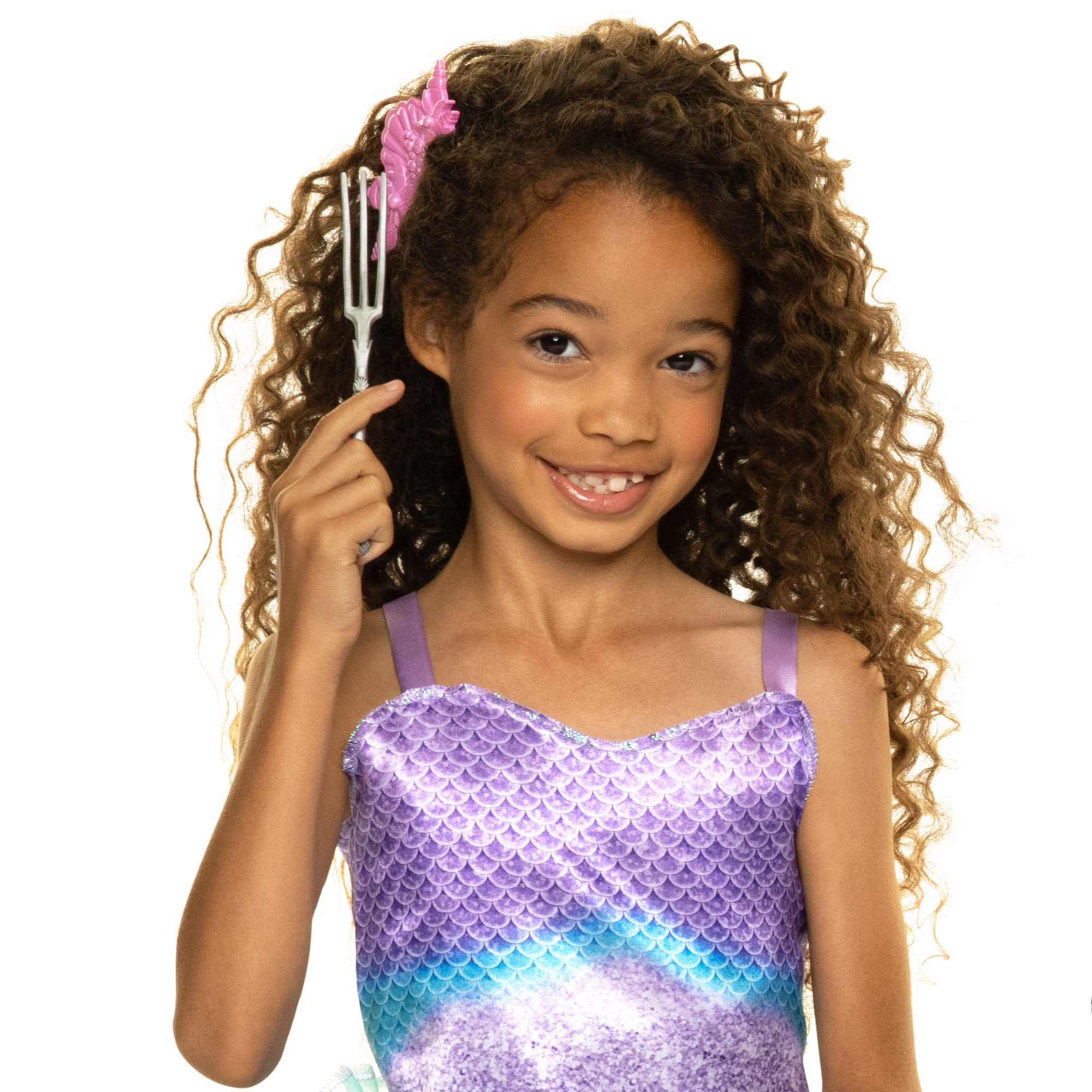 Disney The Little Mermaid Ariel & Ursula Dress Up Trunk, Treasure Chest Includes Ariel and Ursula's Outfit Dresses with Accessories [Amazon Exclusive] - Image 3