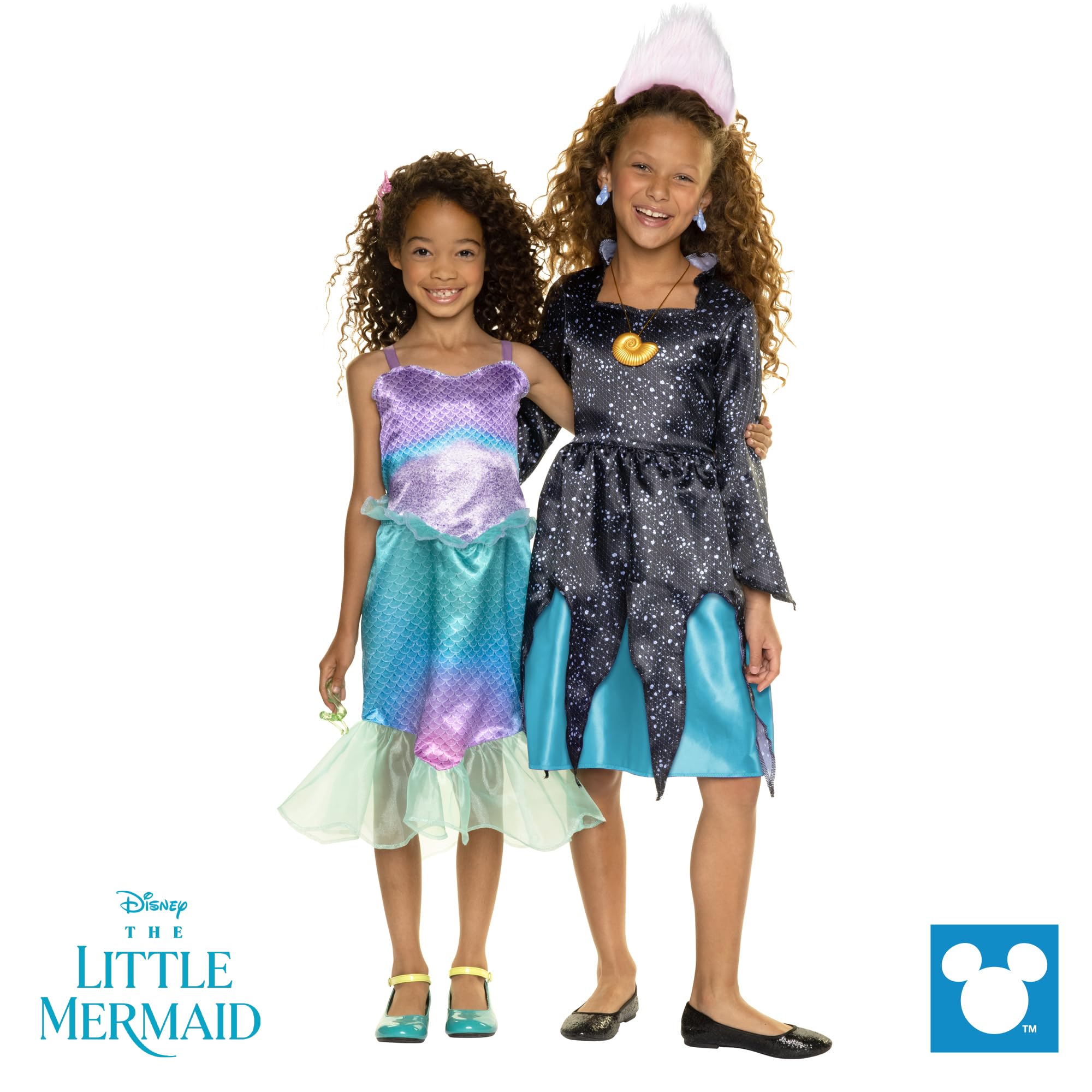 Disney The Little Mermaid Ariel & Ursula Dress Up Trunk, Treasure Chest Includes Ariel and Ursula's Outfit Dresses with Accessories [Amazon Exclusive] - Image 5