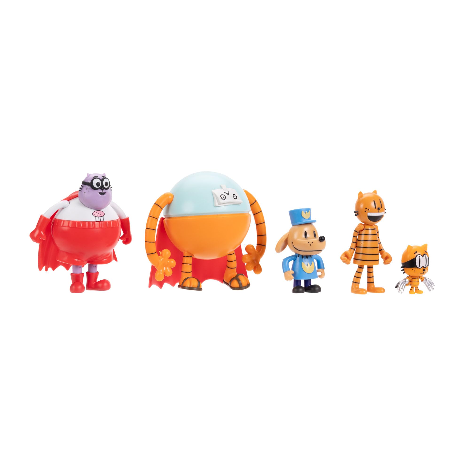 Dog Man 2.5 Inch Scale Supa Buddies and Baddies Multipack Action Figures, Part of Jakks Pacific's Wave 4, Includes 5 Characters - Image 3