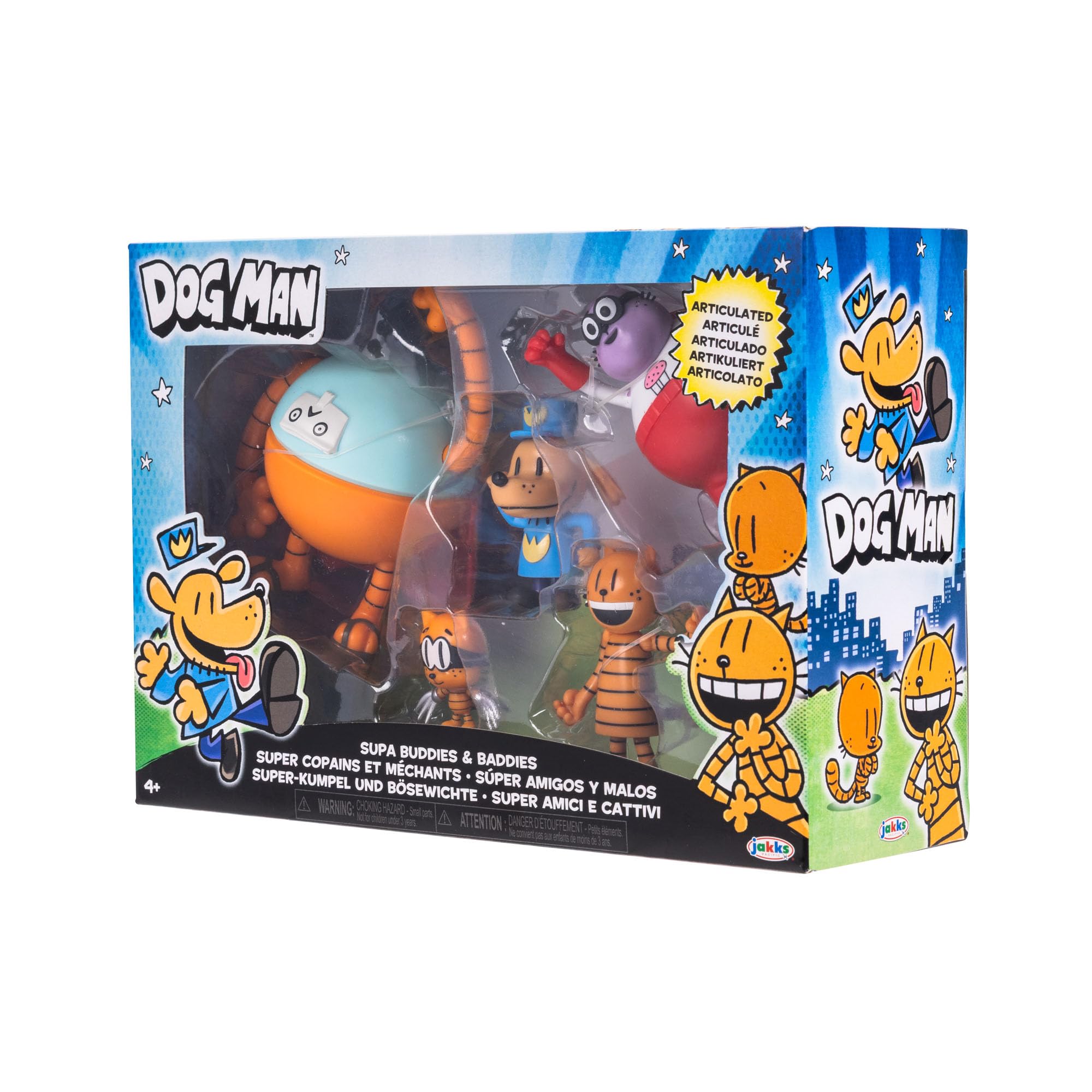Dog Man 2.5 Inch Scale Supa Buddies and Baddies Multipack Action Figures, Part of Jakks Pacific's Wave 4, Includes 5 Characters - Image 9