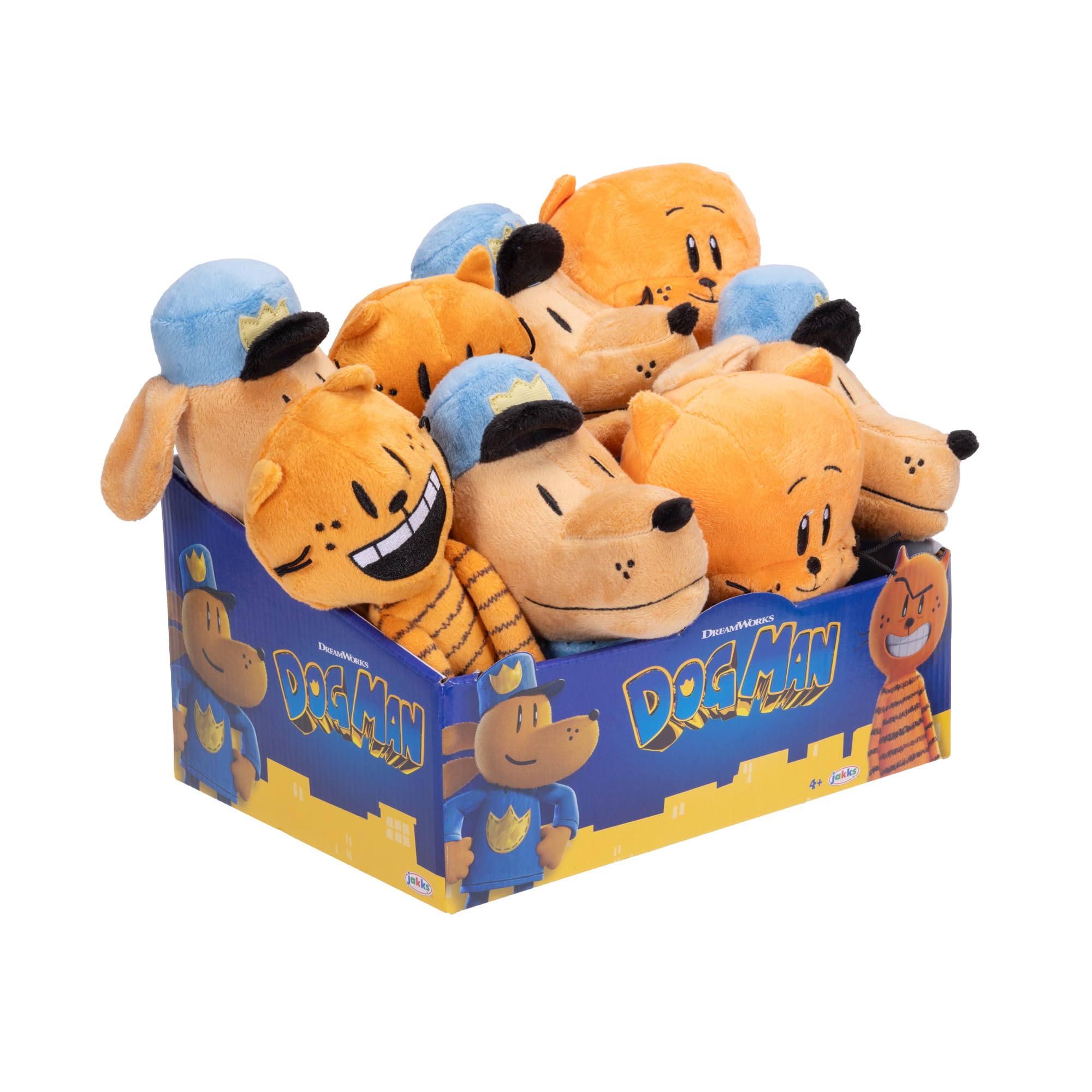 Dog Man Movie Plush in PDQ of 8 Plushies, Includes (4) Dog Man, (2) Petey, and (2) Little Petey - Officially Licensed by JAKKS Pacific - Image 6