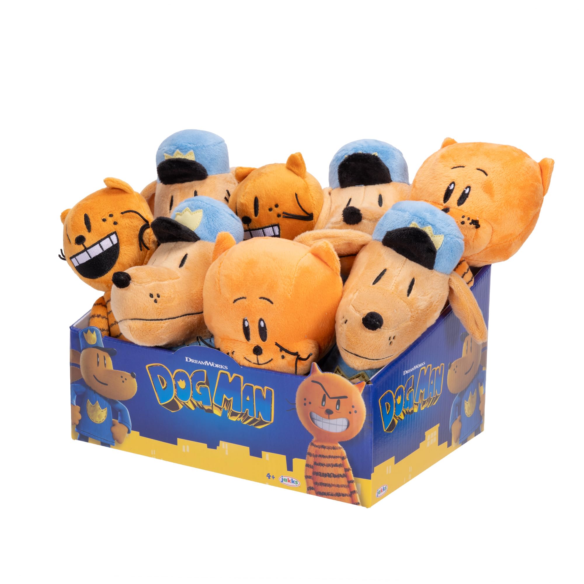 Dog Man Movie Plush in PDQ of 8 Plushies, Includes (4) Dog Man, (2) Petey, and (2) Little Petey - Officially Licensed by JAKKS Pacific - Image 7