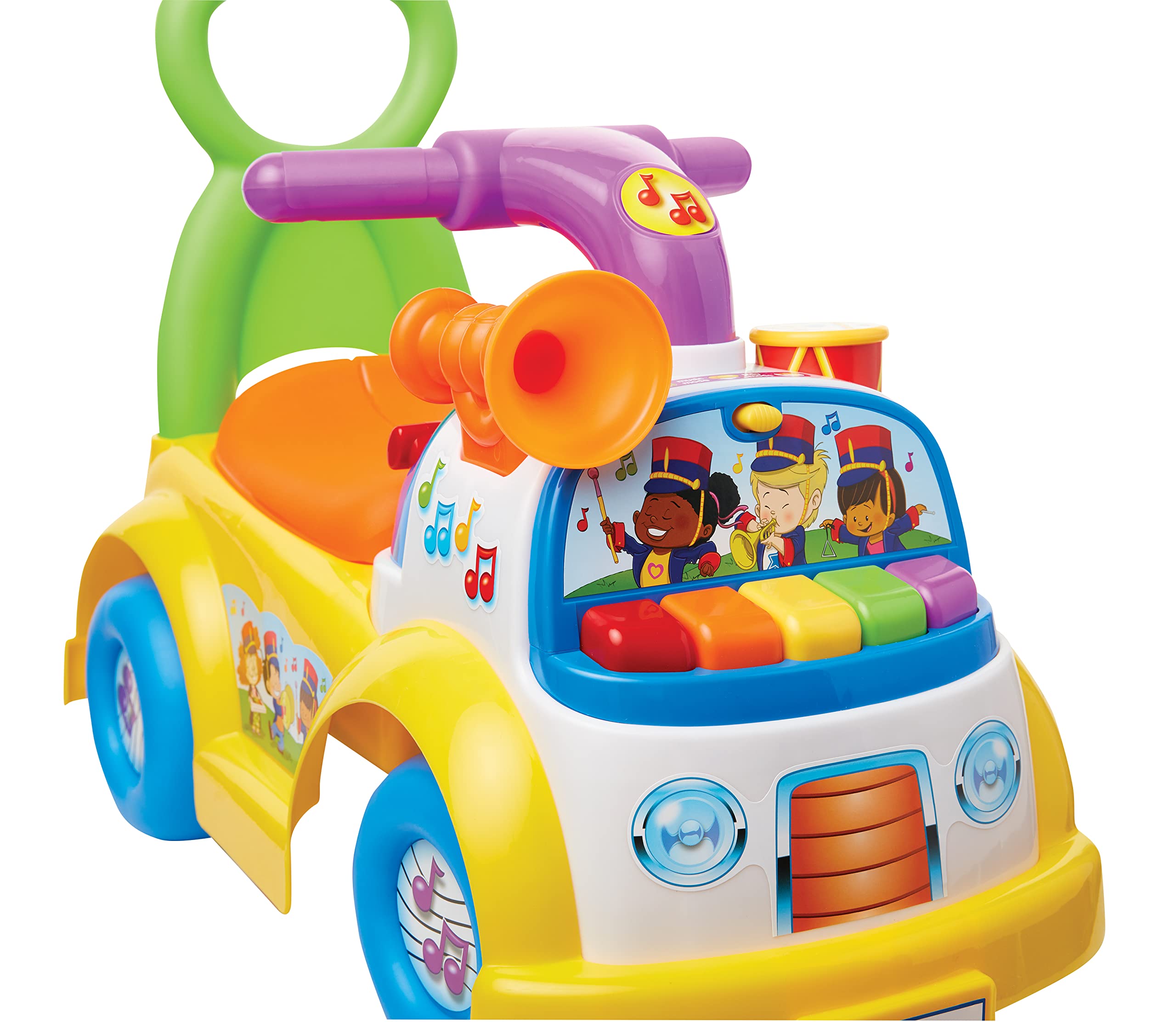 Fisher-Price Little People Music Parade Ride-On, Plays 5 Marching Tunes & Other Sounds! Perfect for Toddler Boys & Girls Ages 1, 2, & 3 Years Old - Helps Foster Motor Skills [Amazon Exclusive] - Image 3